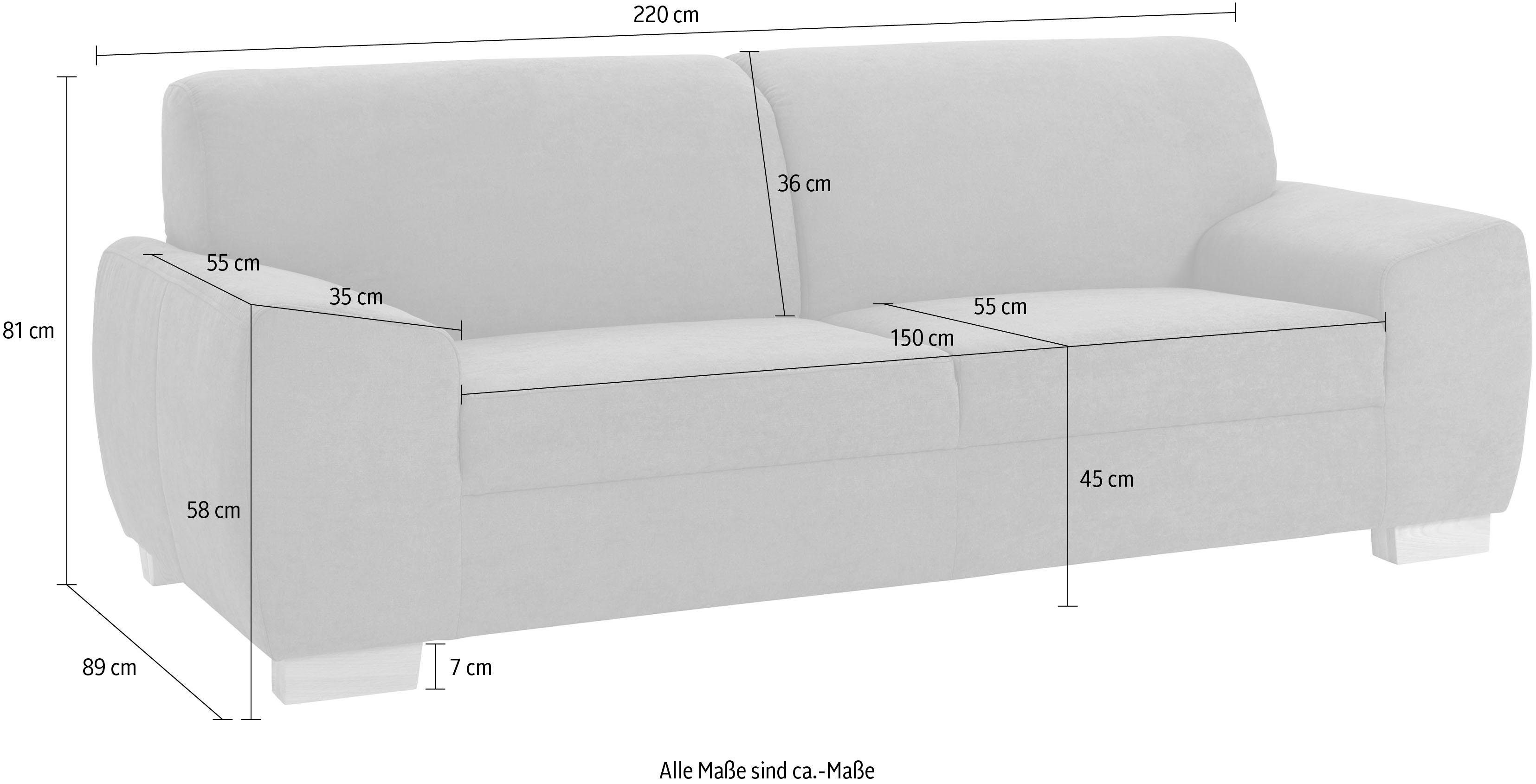 Thumbnail - DOMO collection 2,5-Sitzer "Incanto, kubische Formensprache, komfortabel, flache Armlehnen"