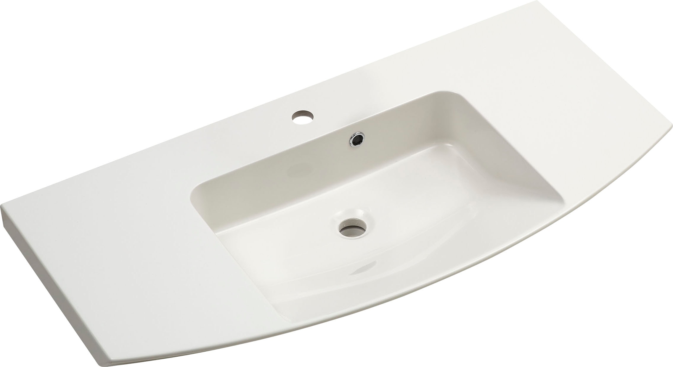 Saphir Badmöbel-Set »Cassca Sprint 3-teilig Mineralmarmor-Waschtisch mit LED-Spiegelschrank«, (4 St.), Midischrank, inkl. Türdämpfer, 4 Türen, 4 Schubladen