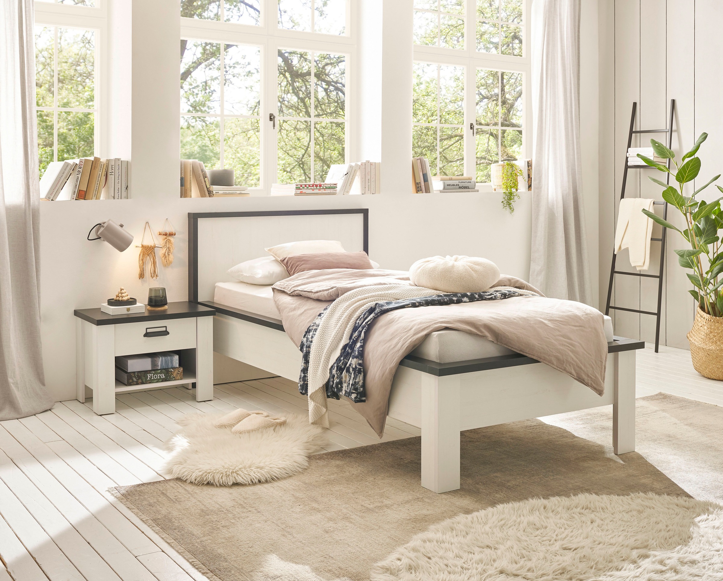Home affaire Bettanlage "SHERWOOD" 2 Stk. tlg. Liegefläche Bett 90x200cm, N günstig online kaufen