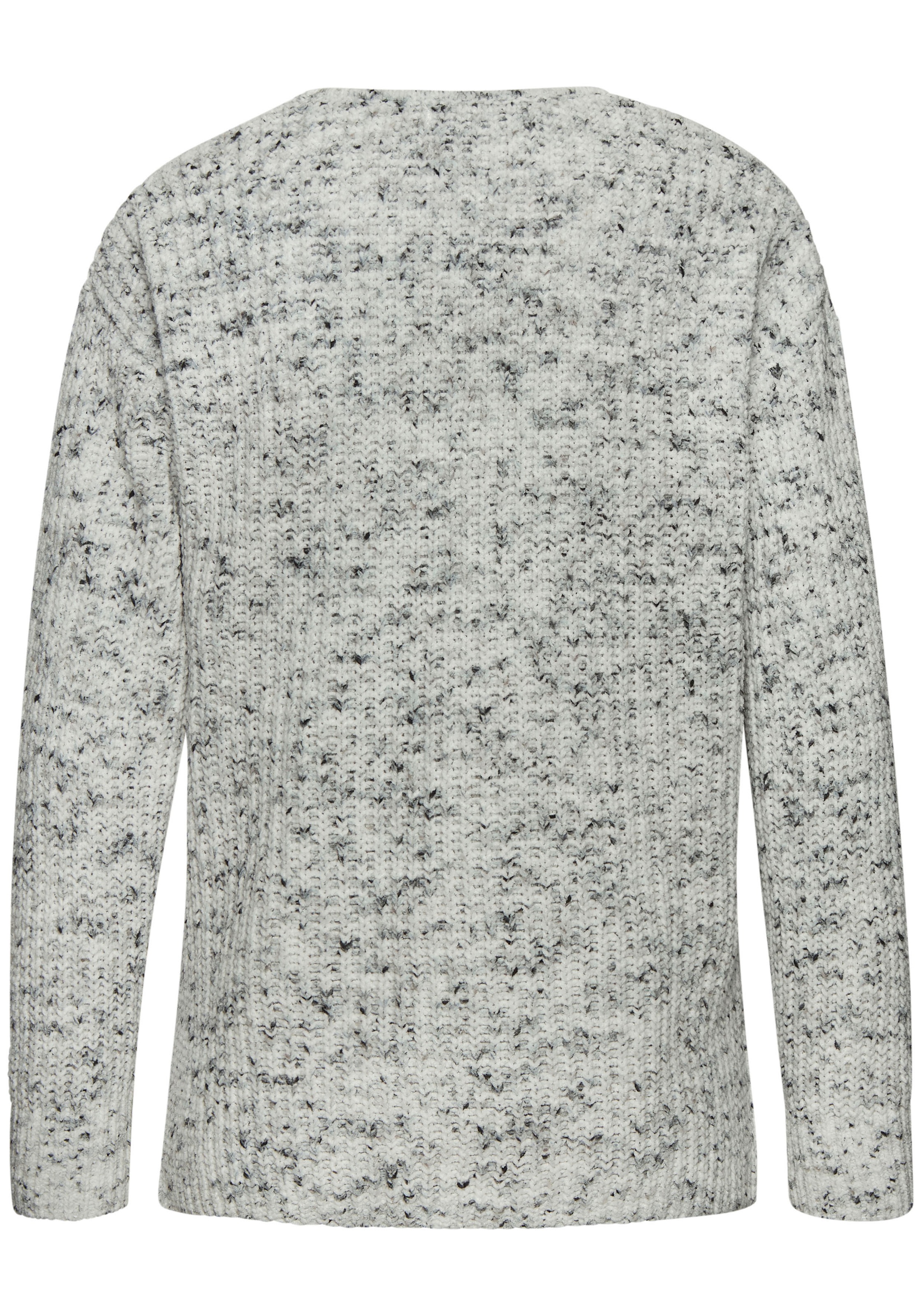 Buffalo V-Neck Knit Pullover Grey-Cream 40/42 3