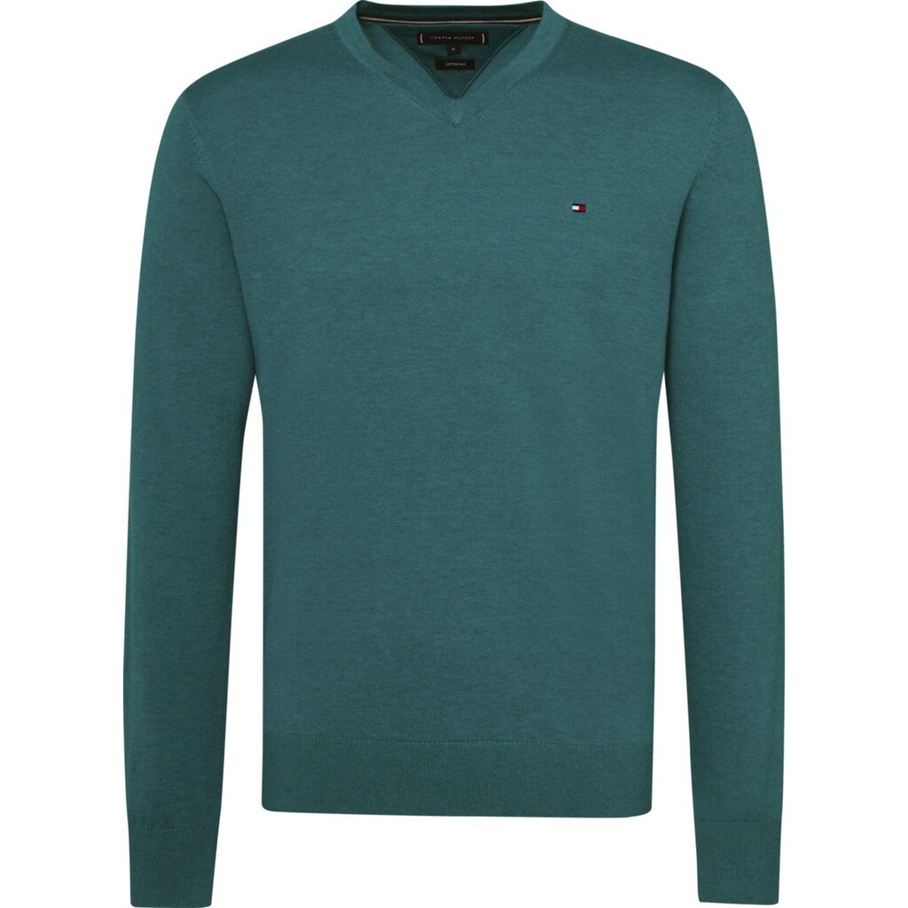 Tommy Hilfiger V-Ausschnitt-Pullover »COTTON SILK V NECK«