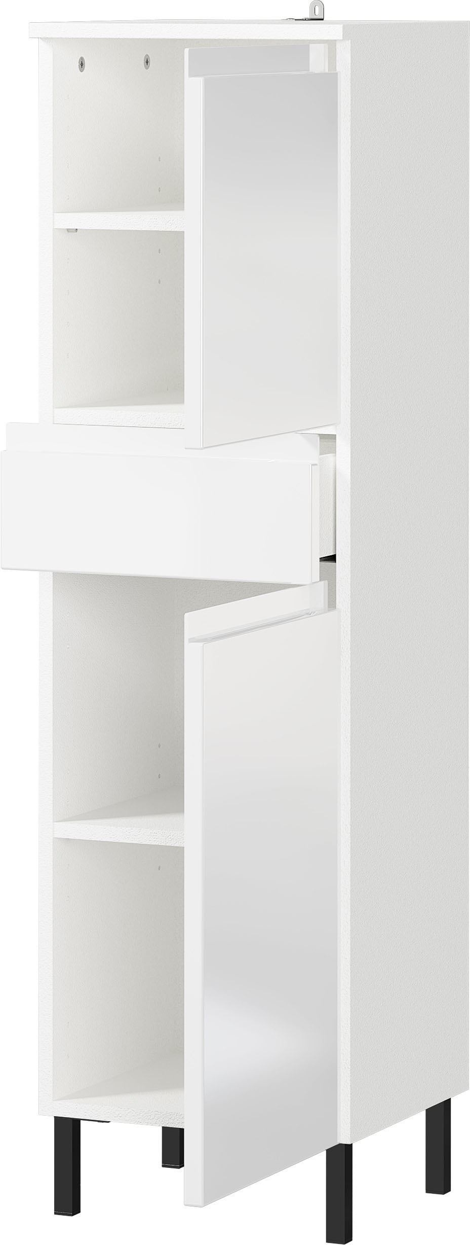 GERMANIA Badmöbel-Set »Scantic«, (5 St.), bestehend aus Kommode, Schrank, Hochschrank, Waschbeckenunterschrank