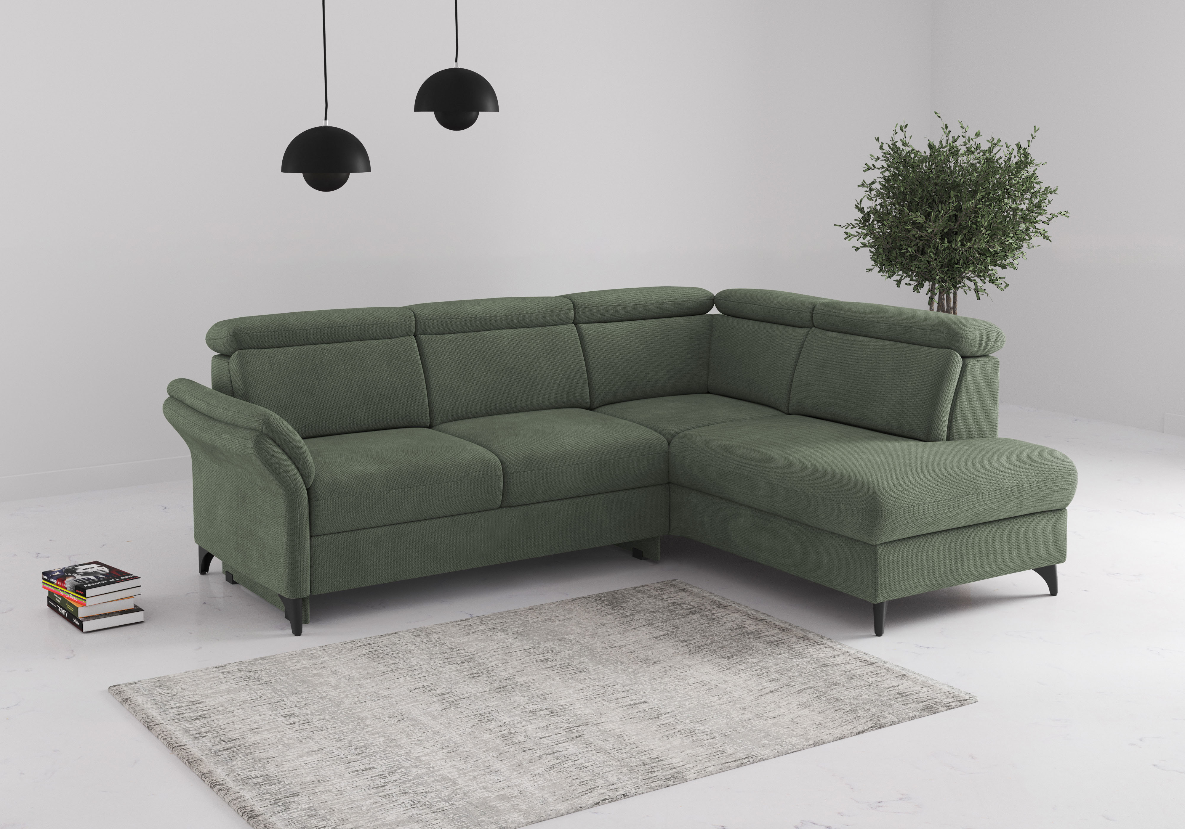 sit&more Ecksofa "Glendale, L-Form" inkl. Kopfteilverstellung, wahlweise mit Vorziehsitz und Bettkasten