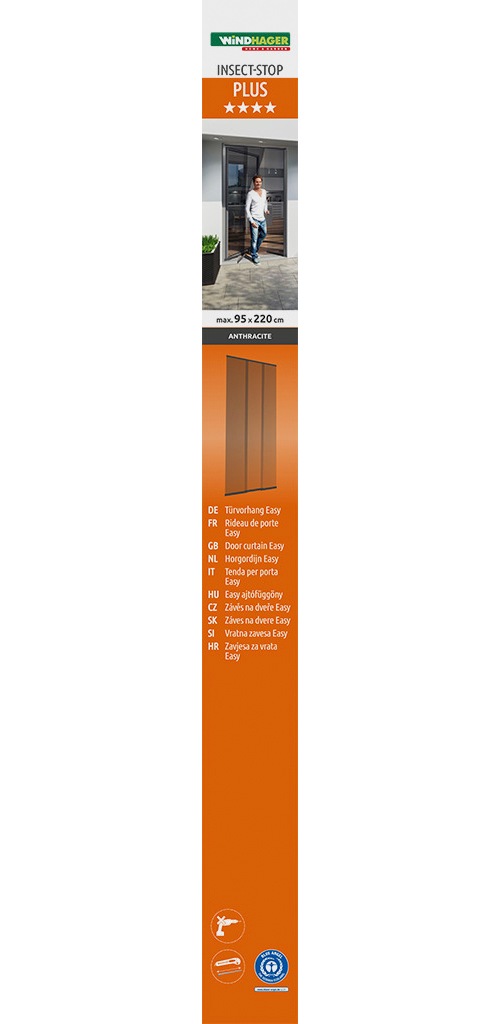 Windhager Insektenschutz-Vorhang »Easy aus Fiberglas, Lamellenvorhang, individuell kürzbar, ohne bohren« 1 Stk. tlg. Fliegengitter erhältlich in 95 x 220 oder 120 x 250 cm, anthrazit