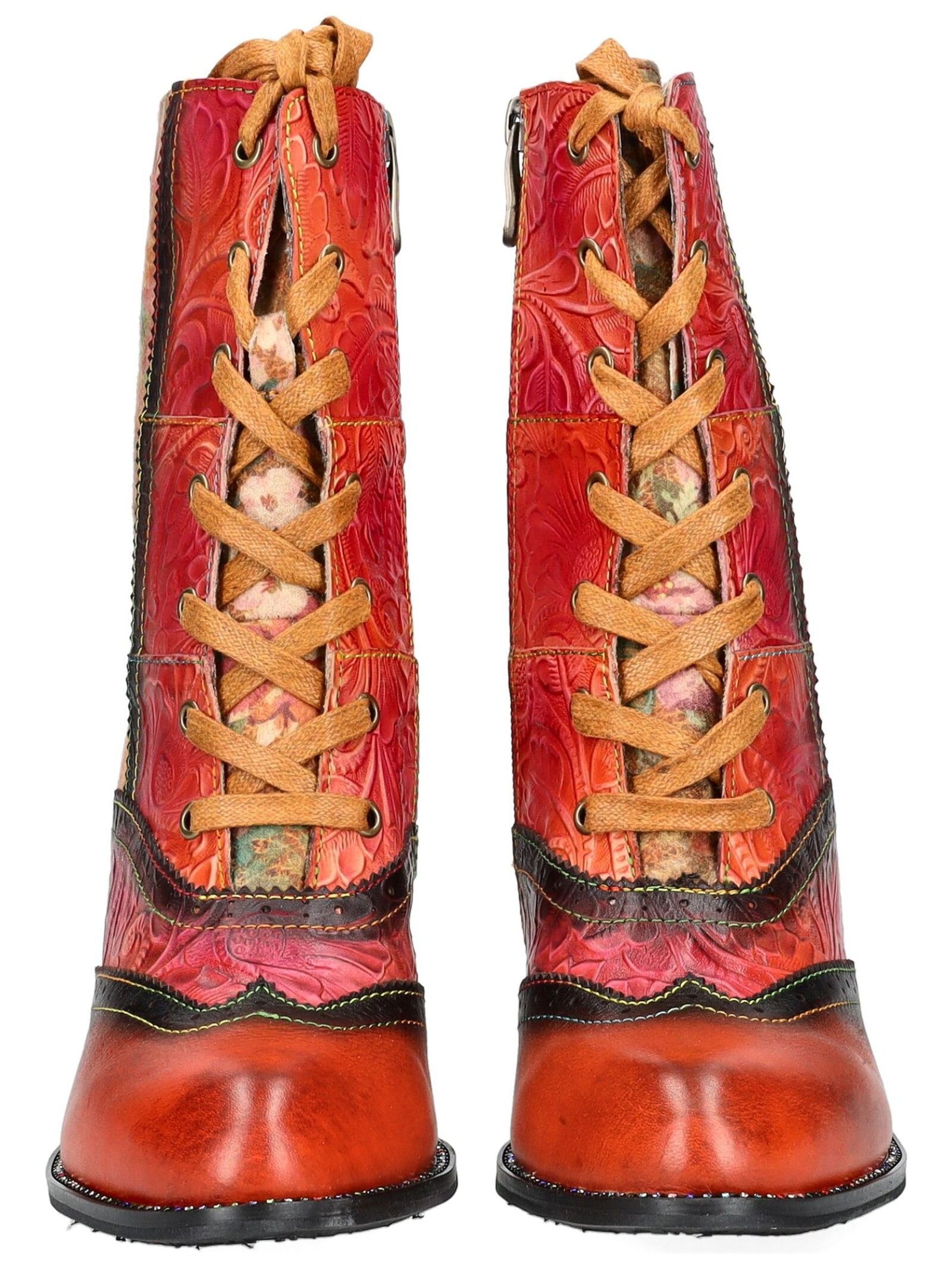 LAURA VITA High-Heel-Stiefelette »LAURA VITA Stiefelette Leder/Textil«
