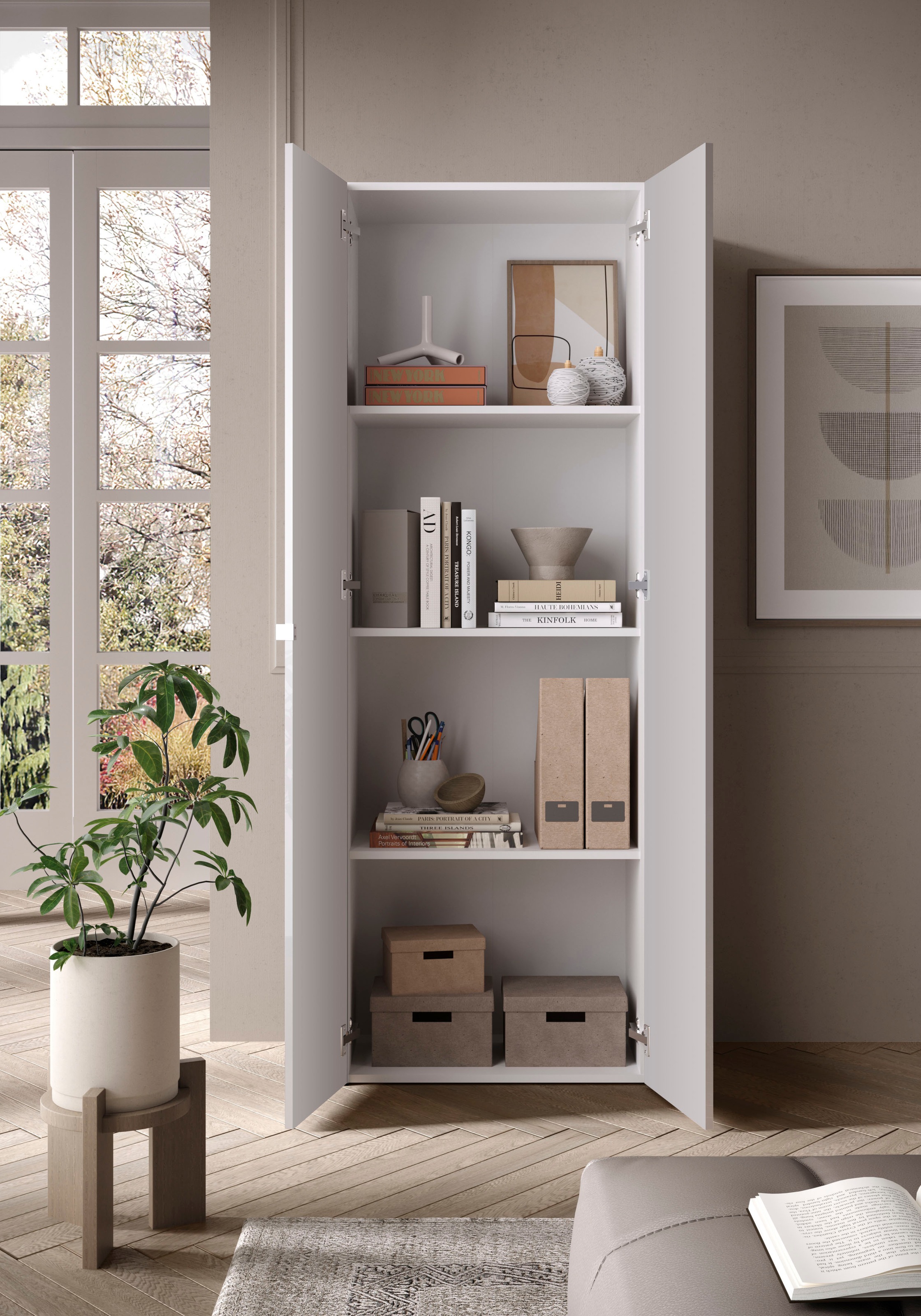 Thumbnail - INOSIGN Aktenschrank "Basic, Büroschrank mit 2 Türen (innen 3 Einlegeböden),", hoher Mehrzweckschrank in verschiedenen F...