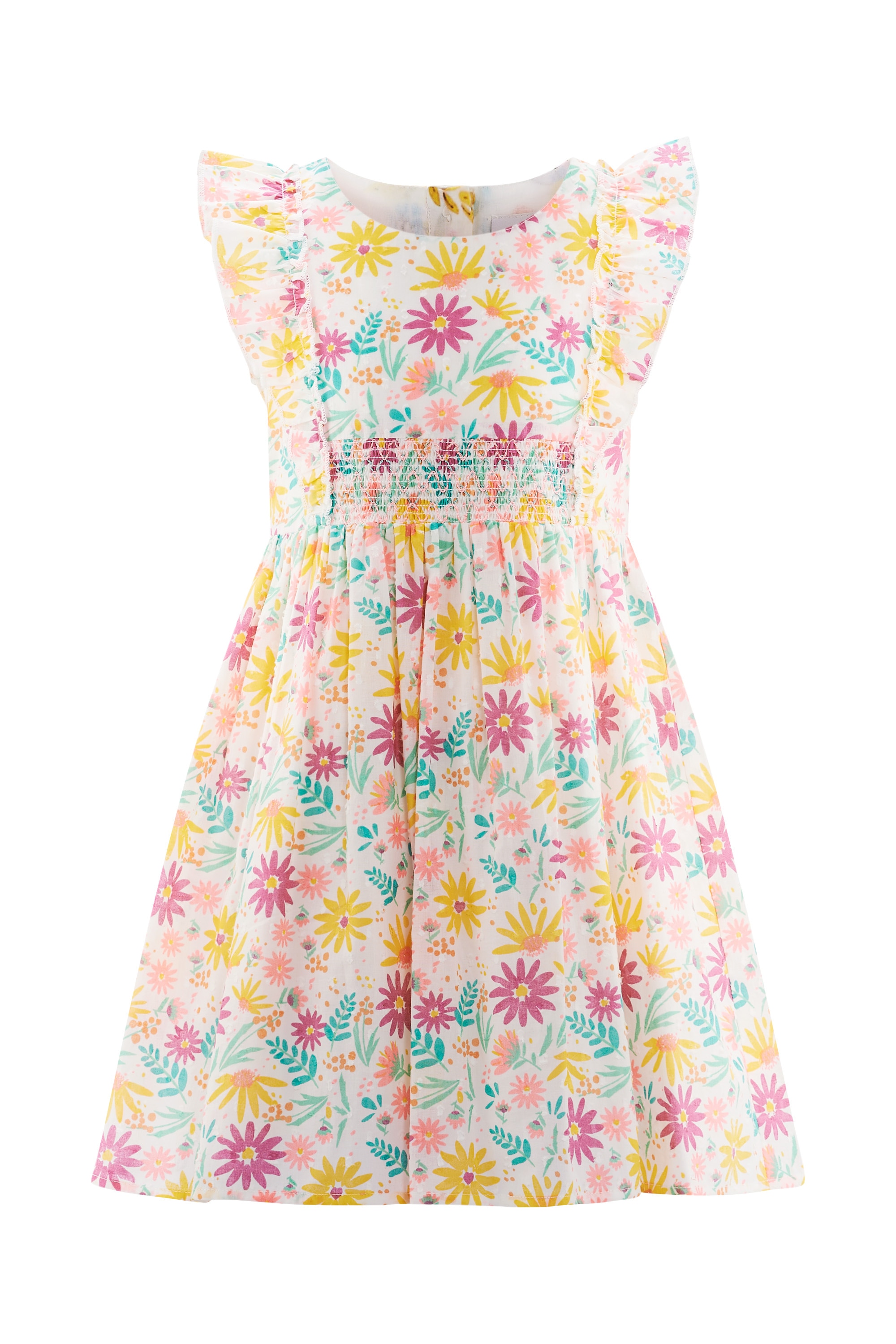Sommerkleid HAPPY GIRLS "Mädchenkleid", Mädchen, Gr. 110, EURO-Größen, multicolour, Stoff, 100% Baumwolle, normal, Kleider Sommerkleid