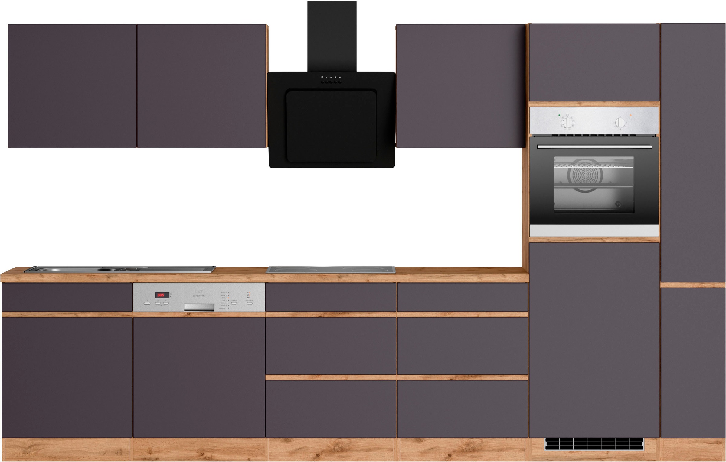 KOCHSTATION Küchenzeile »KS-Riesa«, Stellbreite 330 cm, ohne E-Geräte