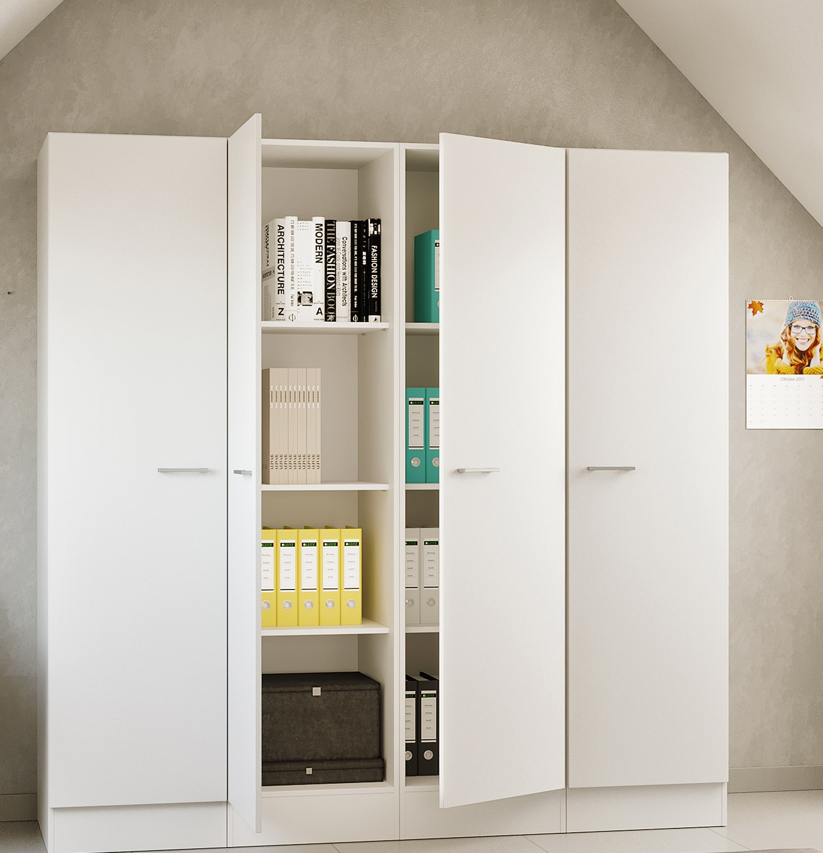 Flex-Well Mehrzweckschrank-Set "LUCCA, 4-teilig, Büro, Ankleide, Küche oder günstig online kaufen