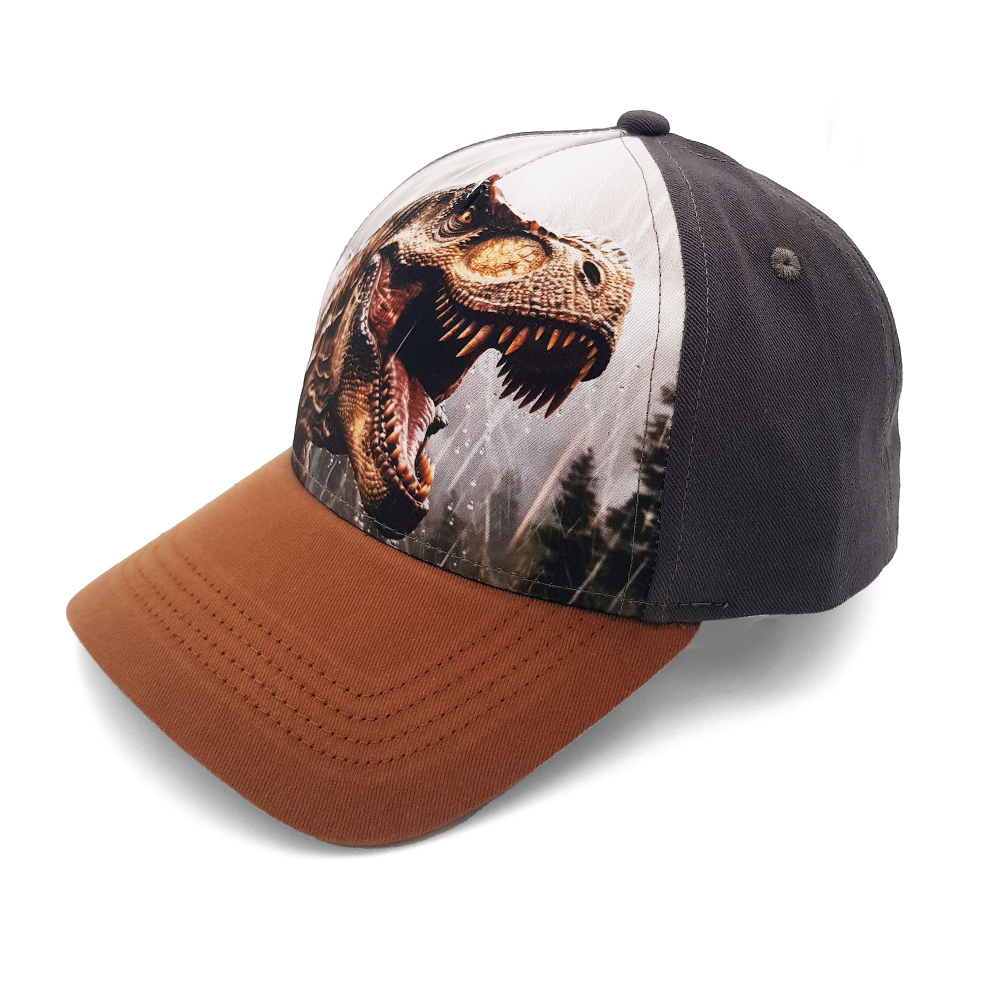Baseball Cap MAXIMO, Jungen, Gr. 55/57, anthrazit, Canvas, Obermaterial: 75% Baumwolle, 25% Polyester, Caps, Frontprint, Klettverschluss, zweifarbig, Basecap, Boys