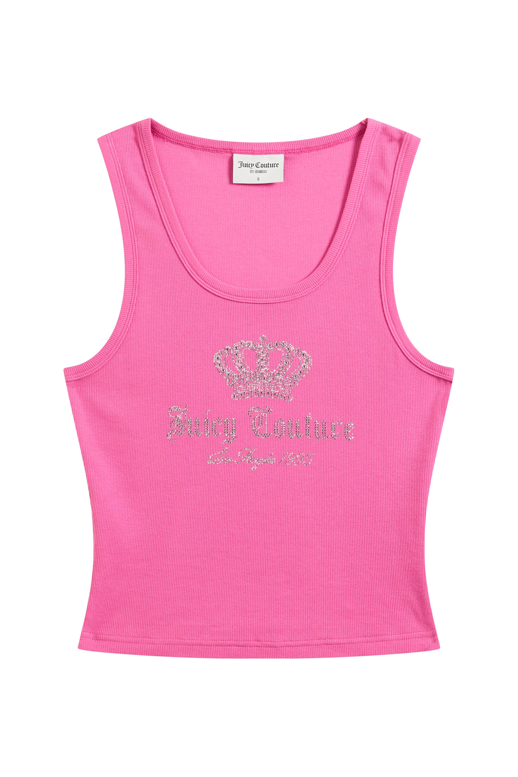 Juicy Couture T-Shirt »GOTHIC CROWN VEST. Damen« T-Shirt Damen, Schriftzug, Sportshirt, Trägertop, mit Glitzer, Sale