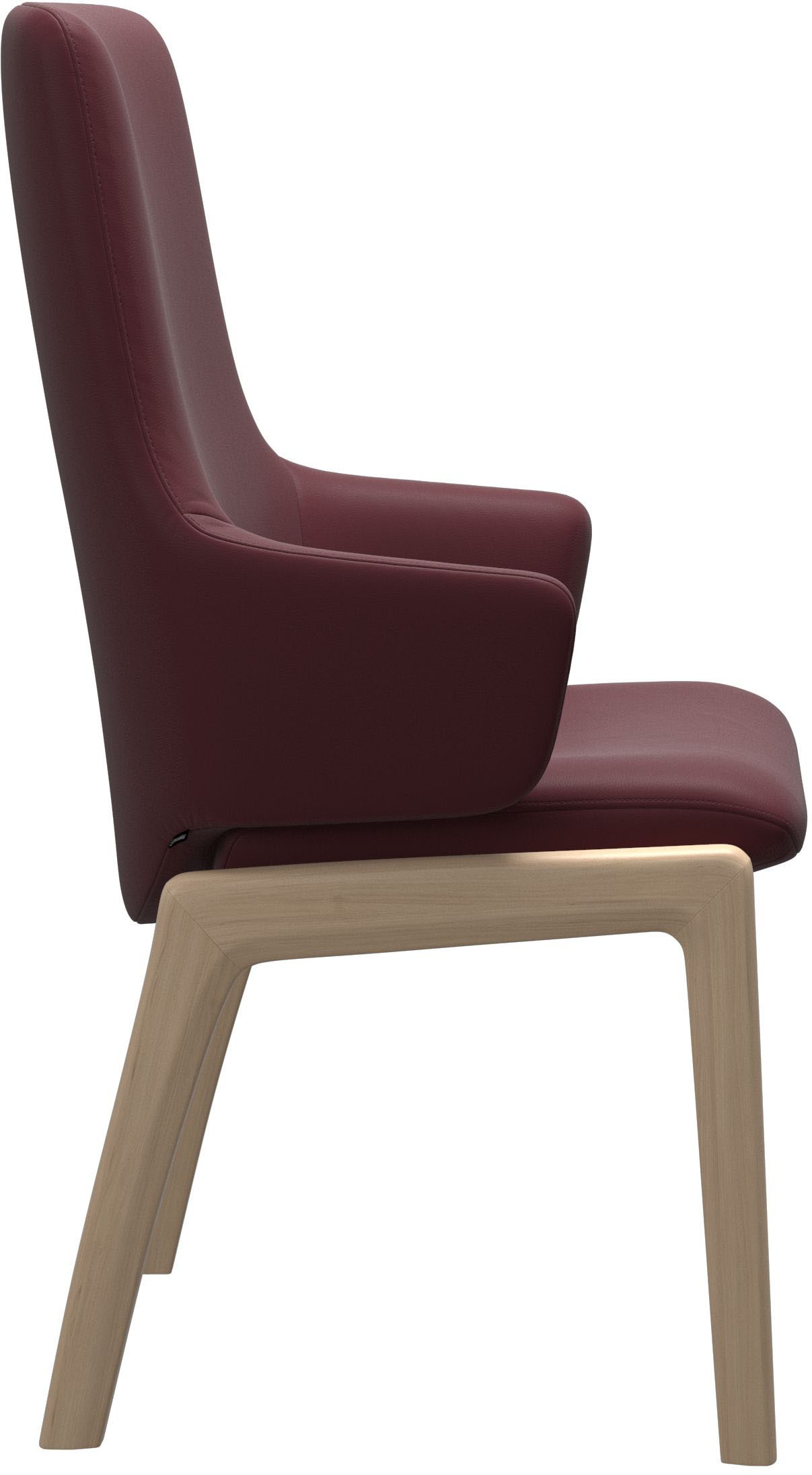 Stressless® Polsterstuhl »Laurel«, Leder BATICK, High Back mit Armlehne, Größe L, mit abgerundeten Beinen in Eiche