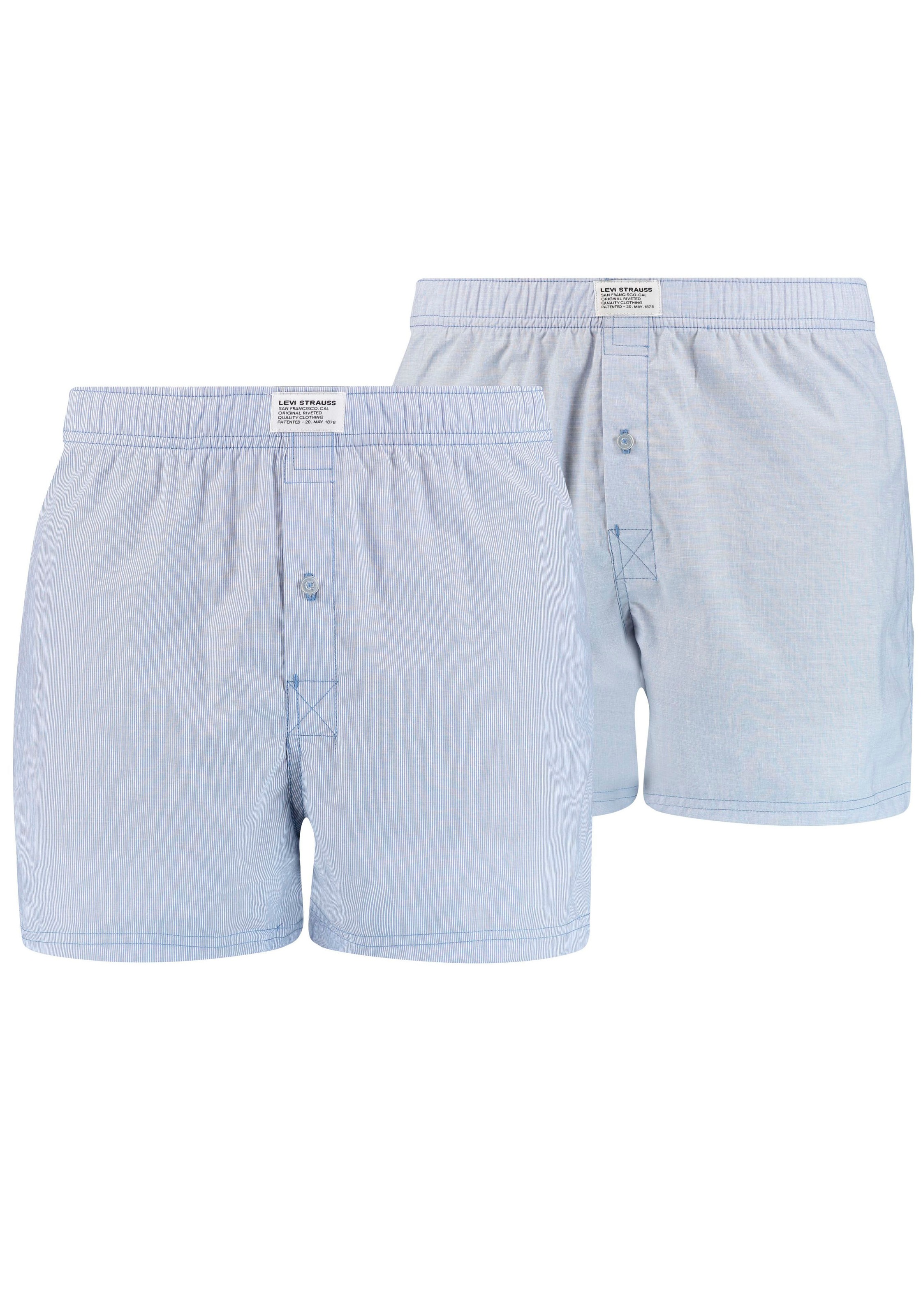 Levis Boxershorts, (Packung, 2er-Pack), mit breitem Logobund