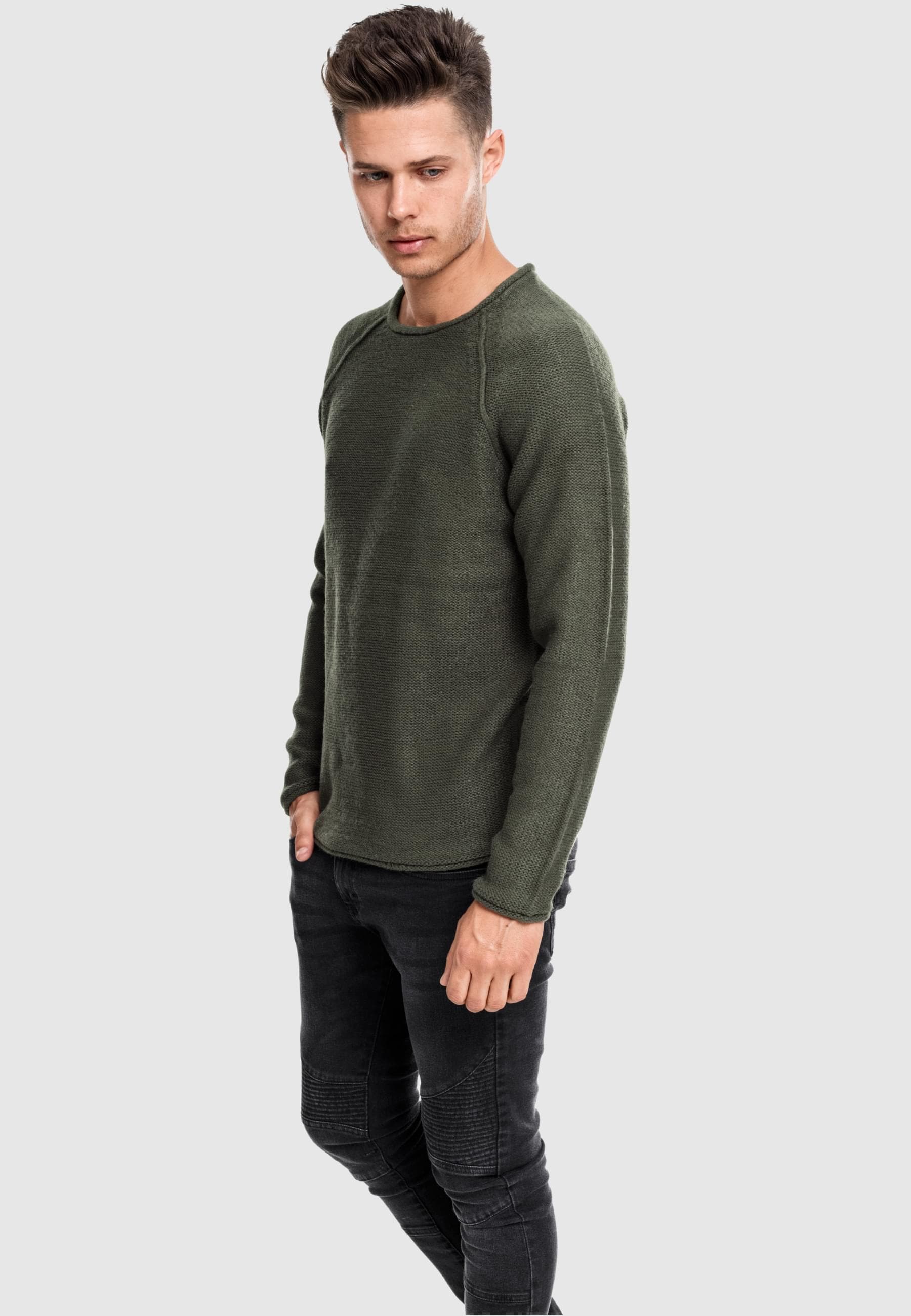 URBAN CLASSICS Rundhalspullover »Urban Classics Herren Raglan Wideneck Sweater«, (1 tlg.)