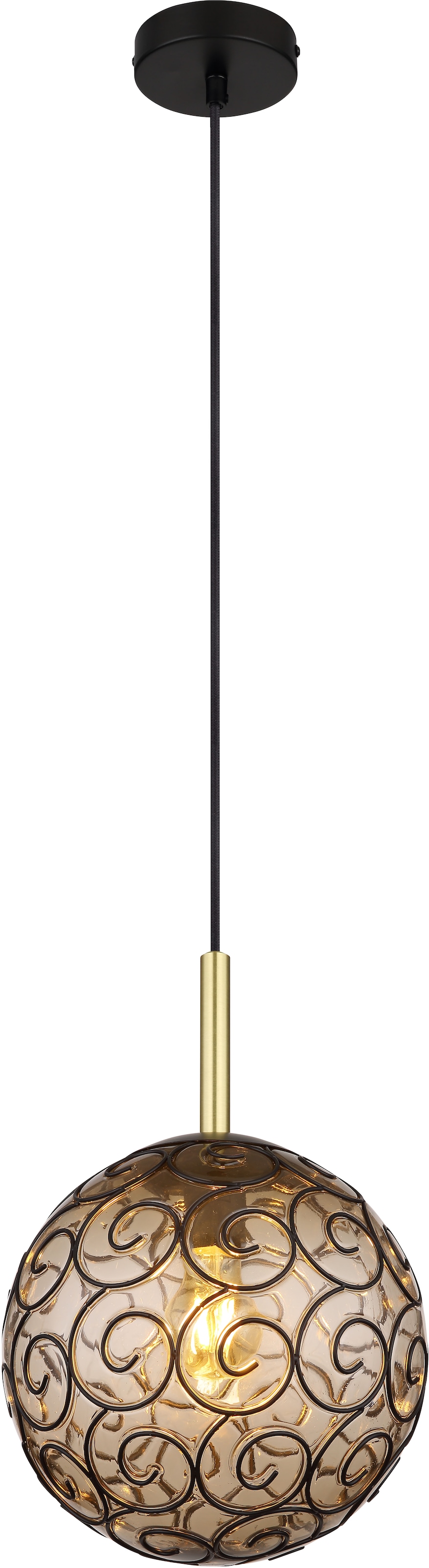 GLOBO LIGHTING Hängeleuchte »FITZ«, Leuchtmittel E27 | ohne Leuchtmittel, Hängelampe/Pendelleuchte/Esszimmer/Wohnzimmer/Esstisch