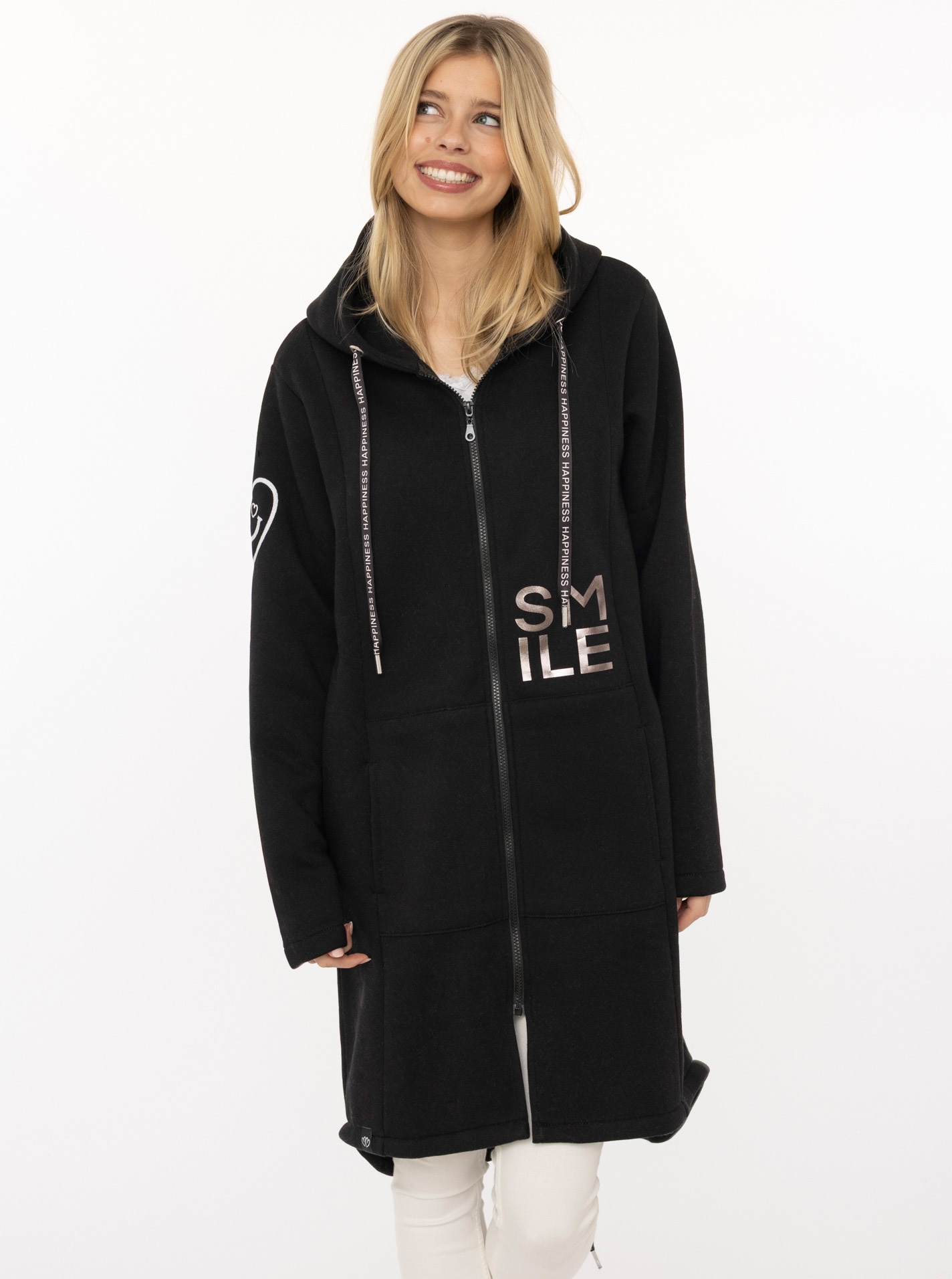 Zwillingsherz Kurzmantel ""Alissa Shiny"" Kapuze, Reißverschluss, glänzende günstig online kaufen