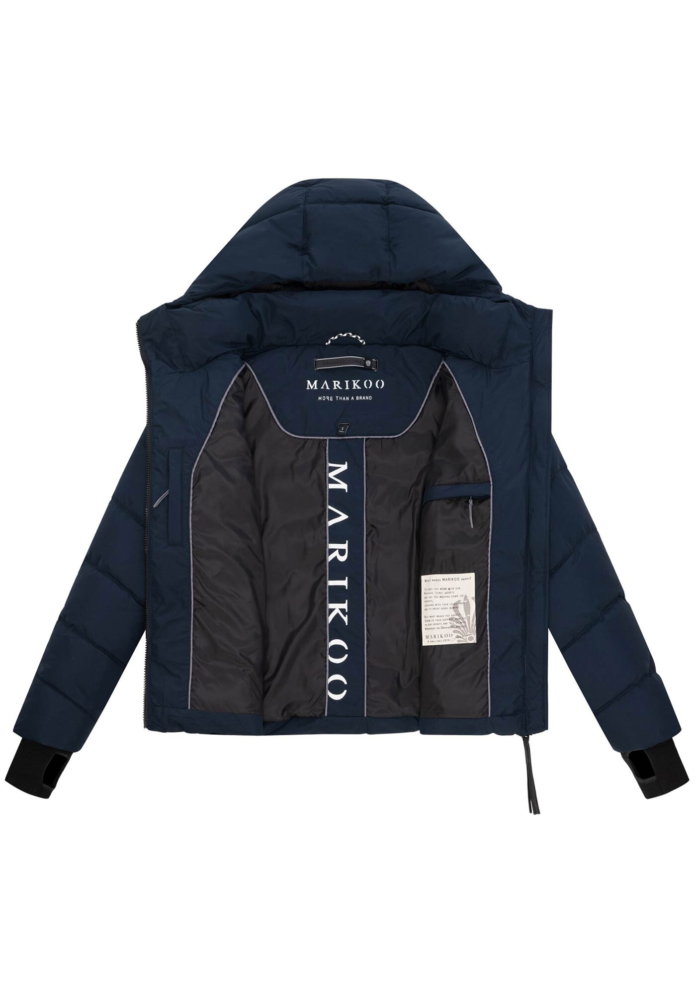 Marikoo Winterjacke »Yukanii«, Ärmelbündchen mit Daumenloch