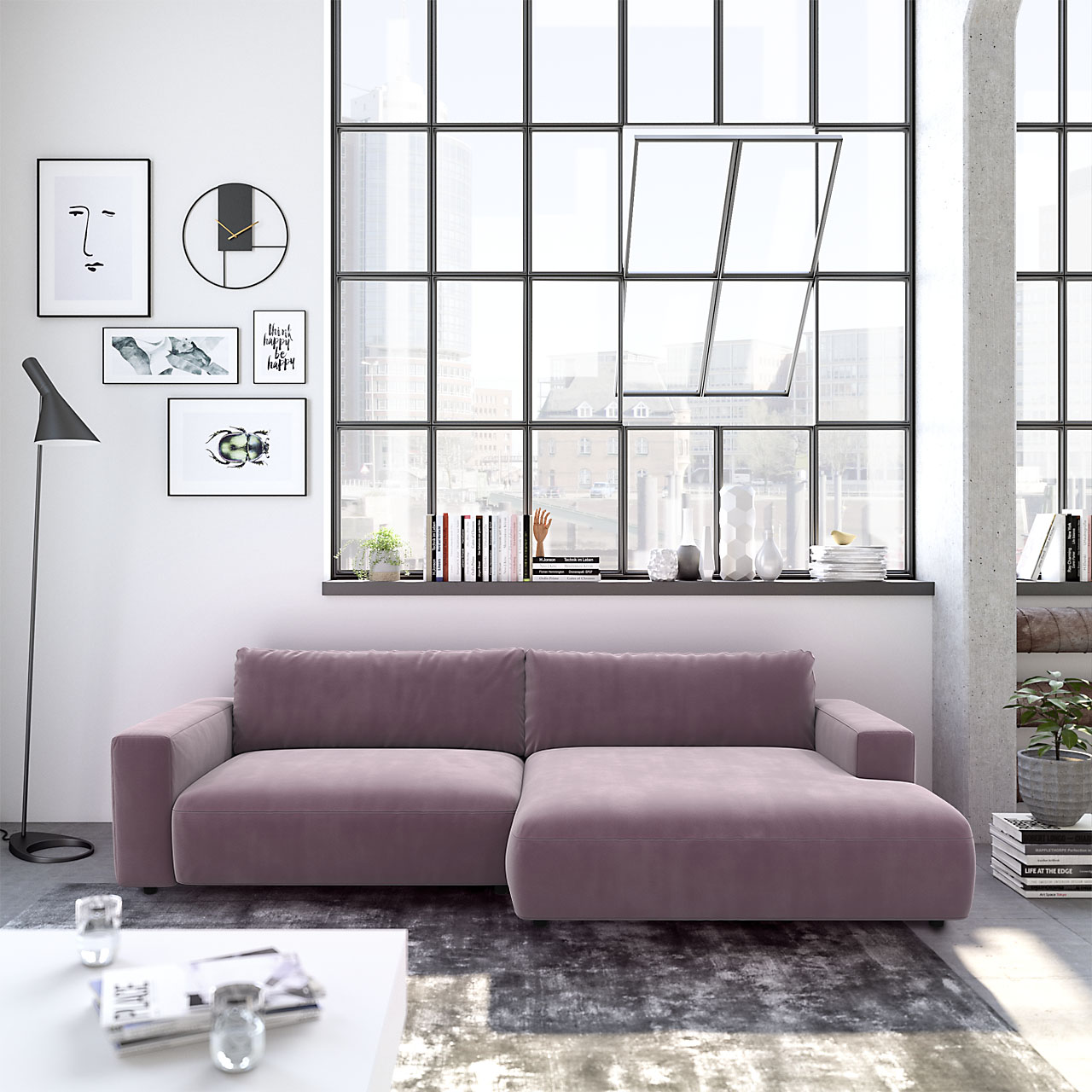 Musterring Ecksofa "LUCIA zeitlos, bequem, schöne Detailverarbeitung Breite 296cm, L-Form"
