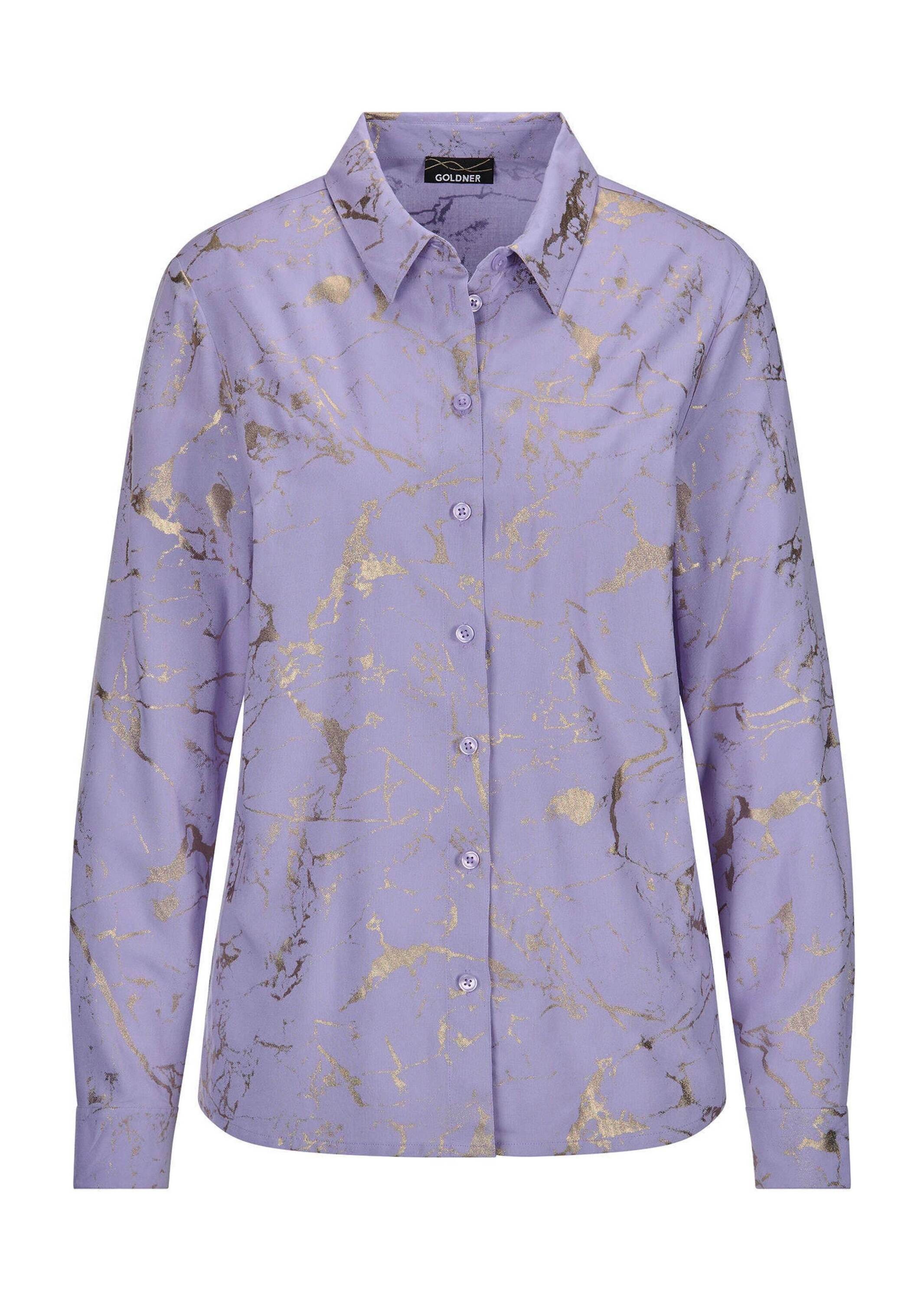 GOLDNER Hemdbluse "Druckbluse mit schimmerndem Print" Foil Print günstig online kaufen