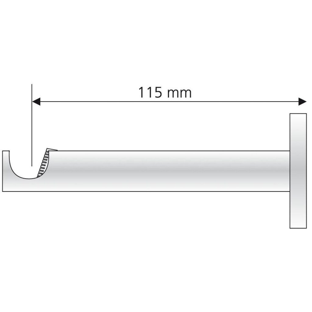 Liedeco Träger, (1 St.), für Gardinenstangen Ø 16 mm