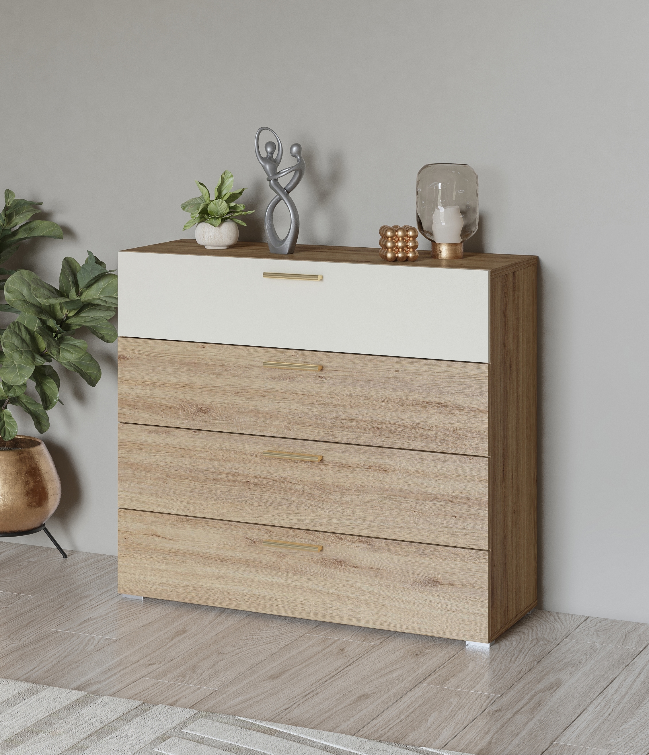 Schubkastenkommode »Bitry, Breite 100 cm, Sideboard mit Schubladen, viel Stauraum«,...