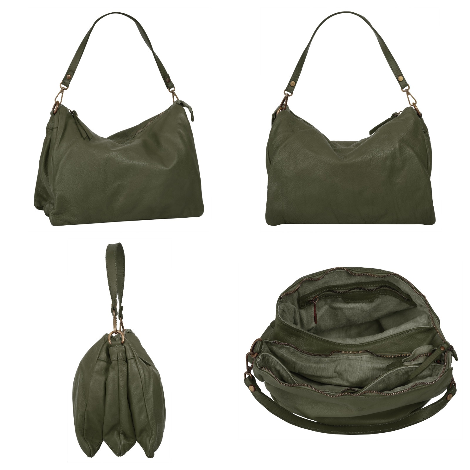 Samantha Look Umhängetasche, echt Leder, Made in Italy günstig online kaufen