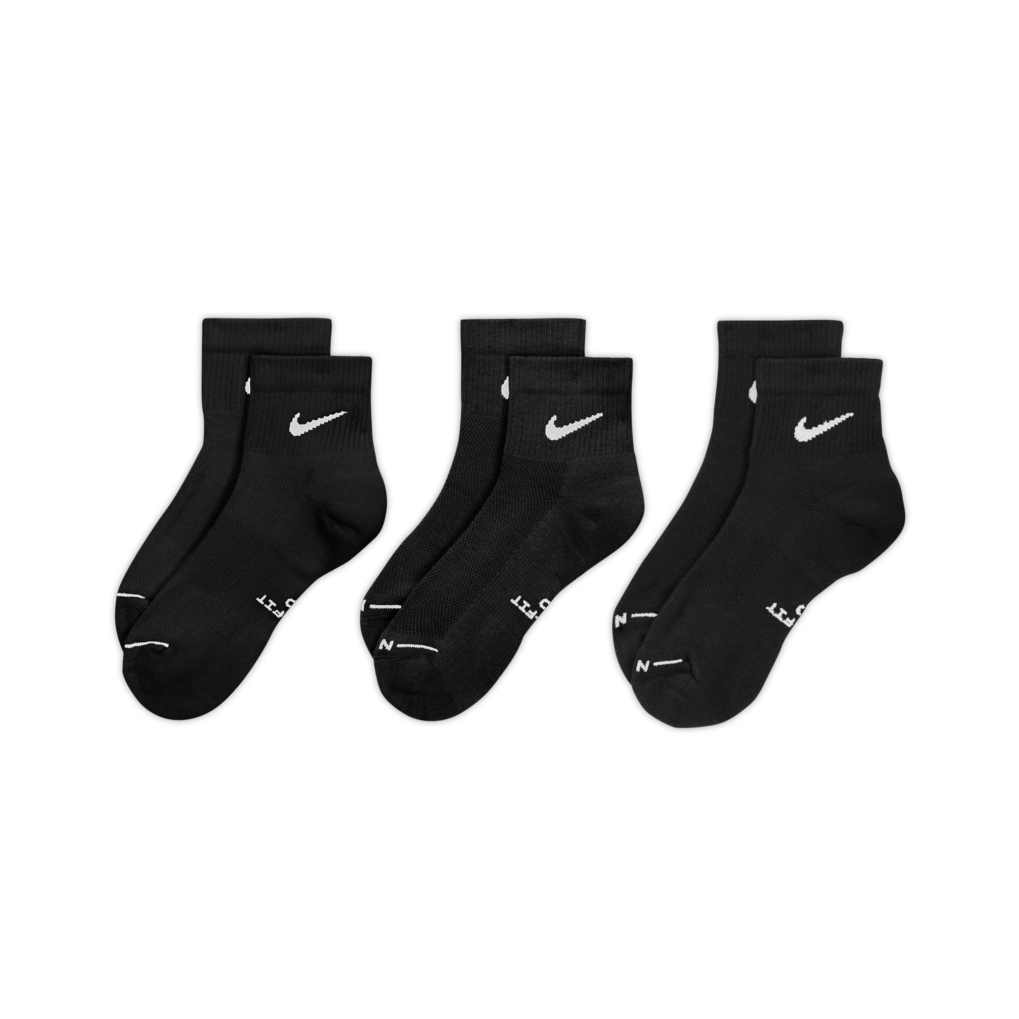 Nike Sportsocken »U NK ED ELVD ANK 3P - 144« für Erwachsene, sportlicher Stil, für verschiedene Sportarten