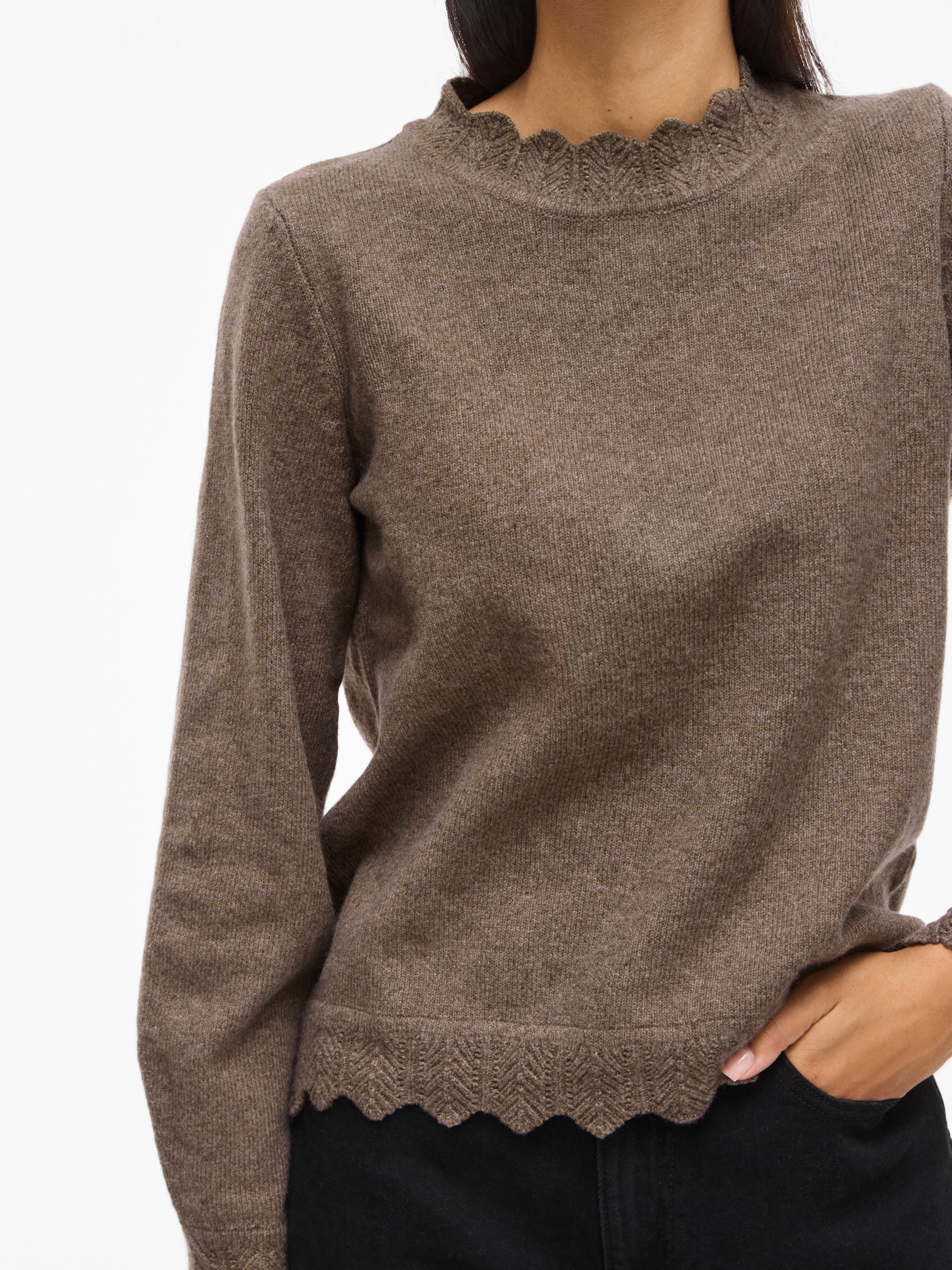 Vila Strickpullover »VINIKOLINA O-NECK L/S KNIT TOP - NOOS«