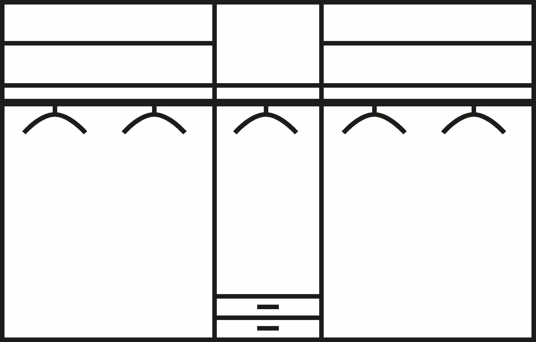 rauch Kleiderschrank "Schrank Drehtürenschrank Garderobe Ankleide Schlafzimmer ESSENSA" Breiten: 136/181/226/271 cm, Höhen 210/229 cm, voll aufgelegte Spiegeltüren, 2 große Schubladen MADE IN GERMANY