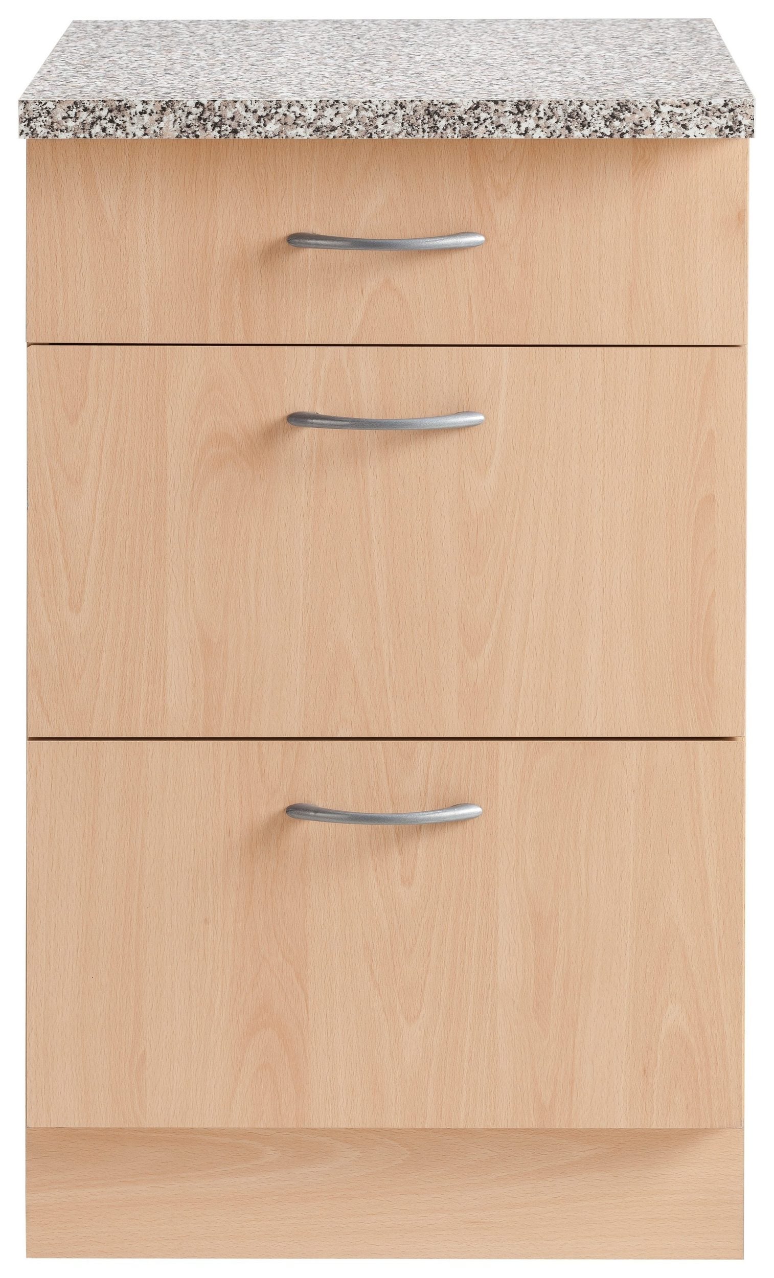 wiho Küchen Unterschrank »Kiel«, 50 cm breit, Tiefe 50 cm, mit 2 großen  Auszügen und 1 Schublade | BAUR
