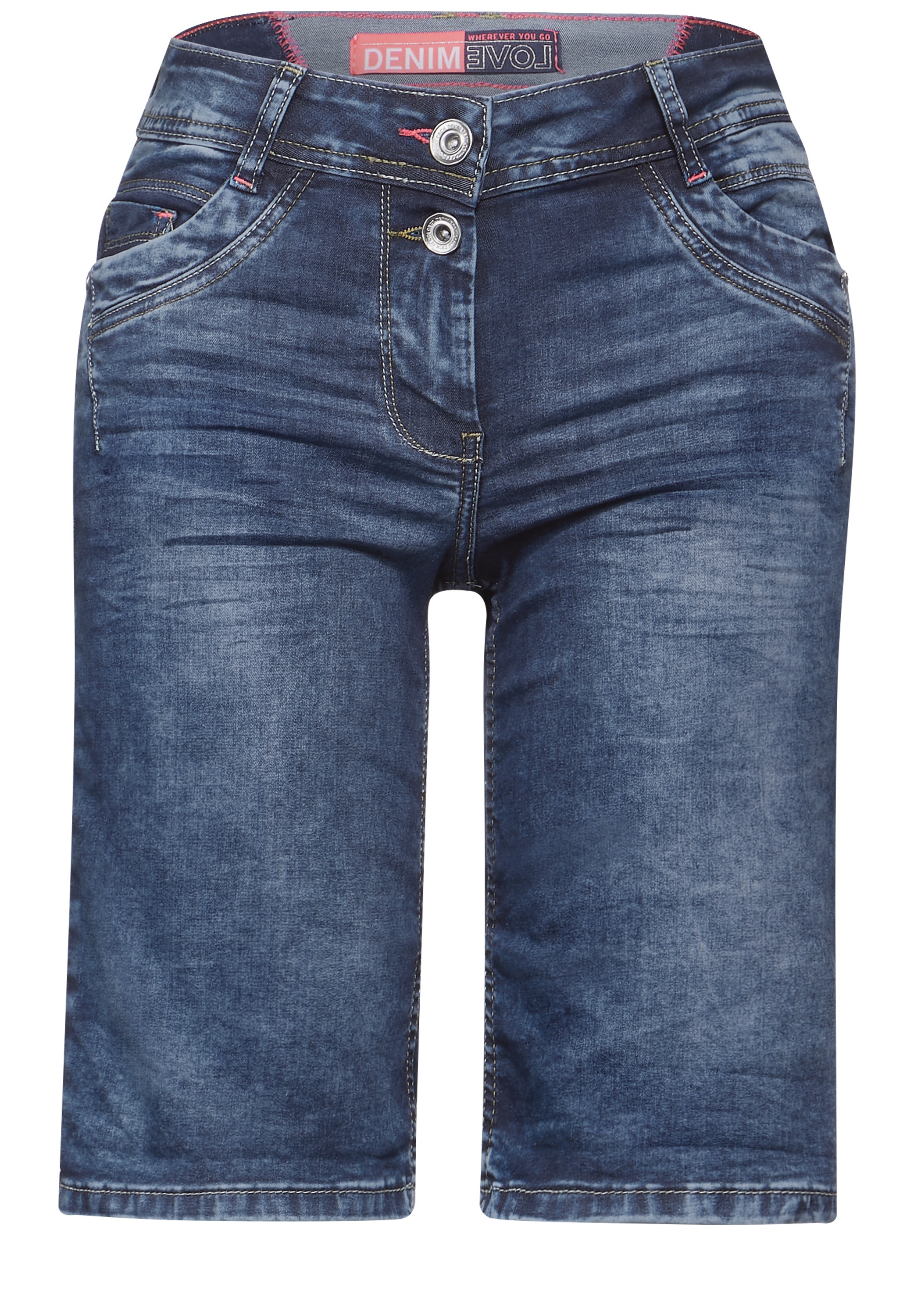 Cecil Gerade Jeans, softer Materialmix