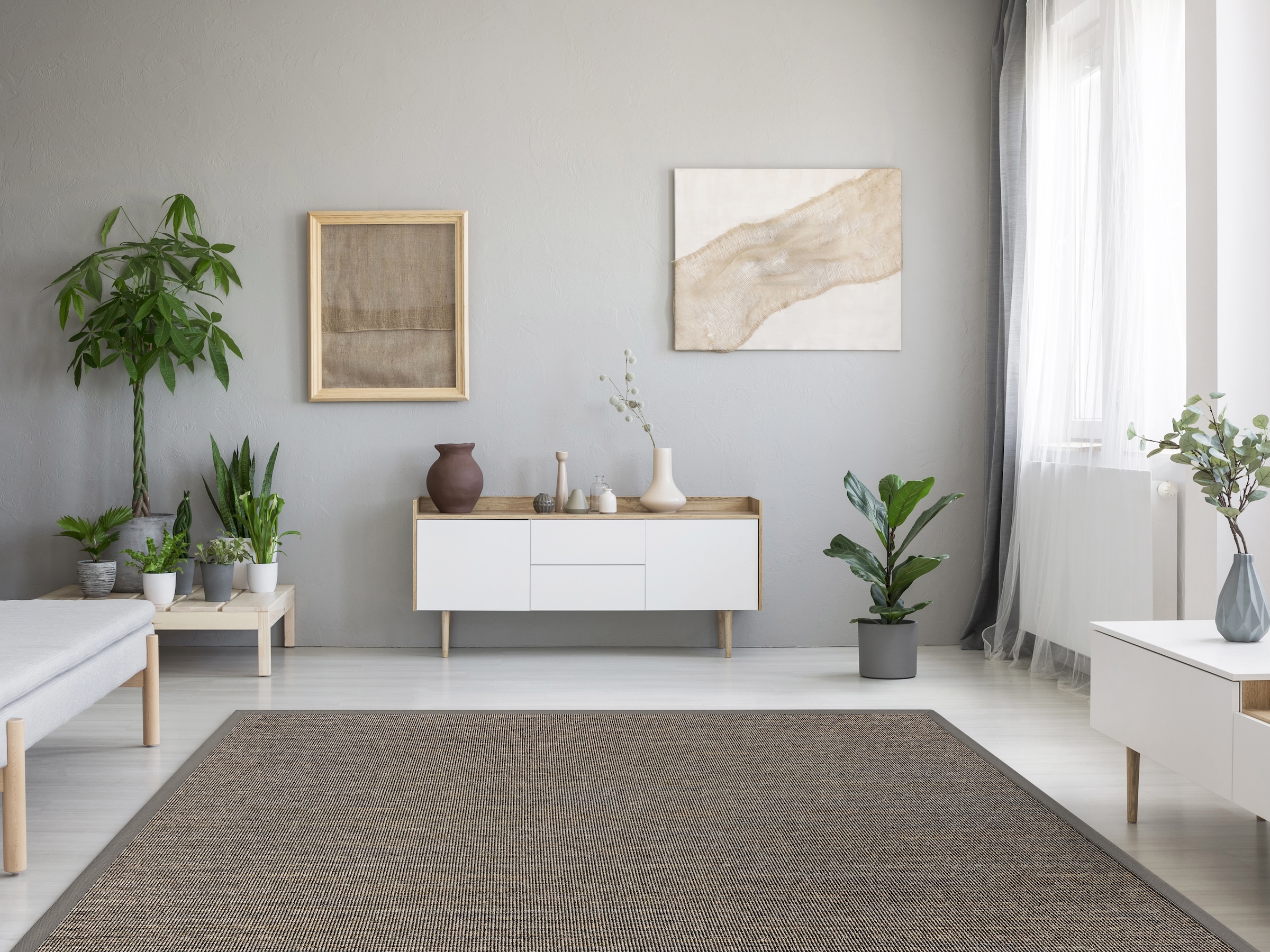 Dekowe Sisalteppich "Mara S2 mit Bordüre" rechteckig 5 mm Höhe Flachgewebe, günstig online kaufen