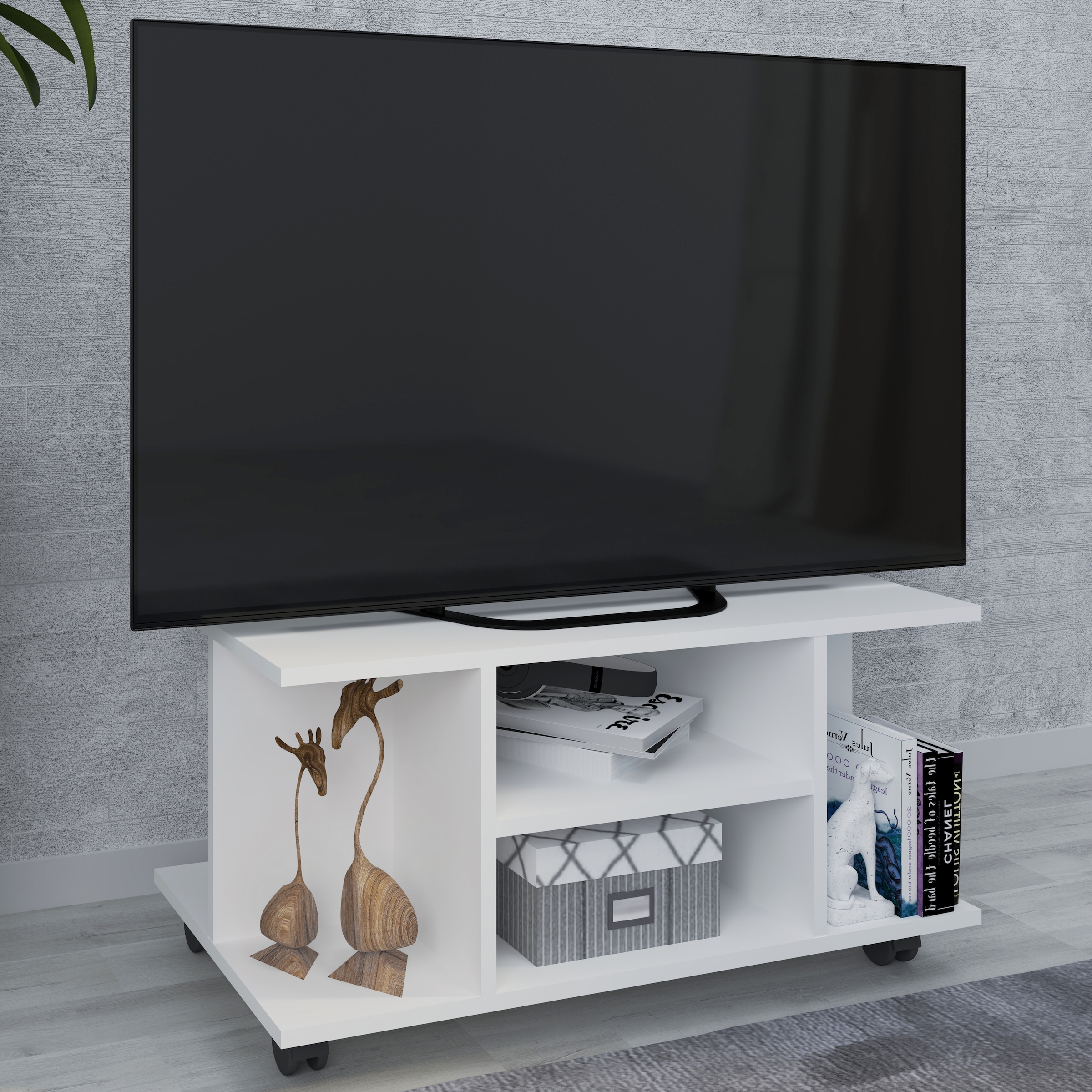 VCM TV-Board »VCM TV Möbel | Lowboard | Fernsehregal mit Rollen | Maße H. 40 x B. 80 x T. 40 cm | Fernseh Möbel - Findalo«, (VCM Findalo)