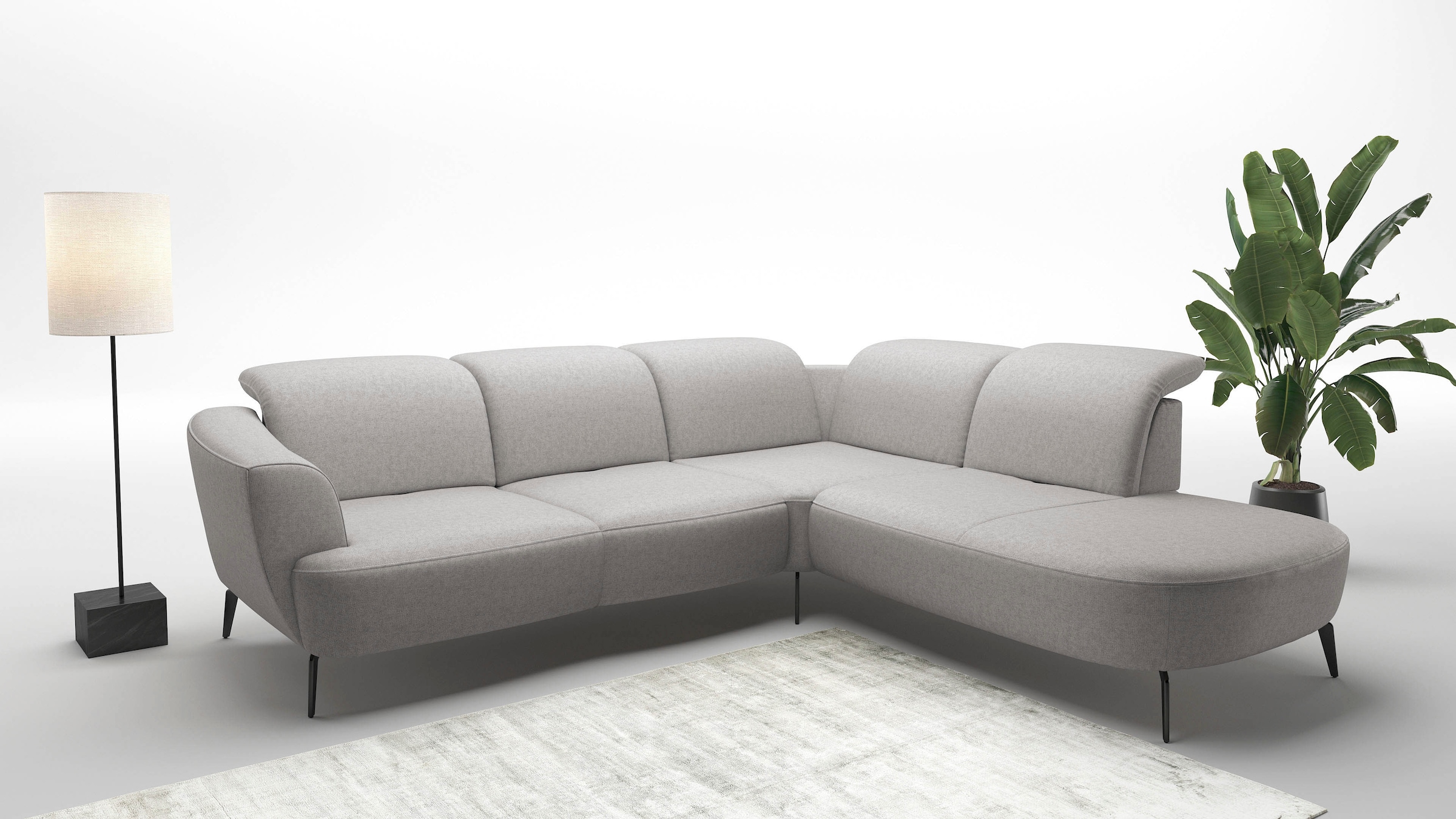 sit&more Ecksofa "Zoe" ink.Sitztiefenverstellung, wahlweise mit Kopfteilverstellung