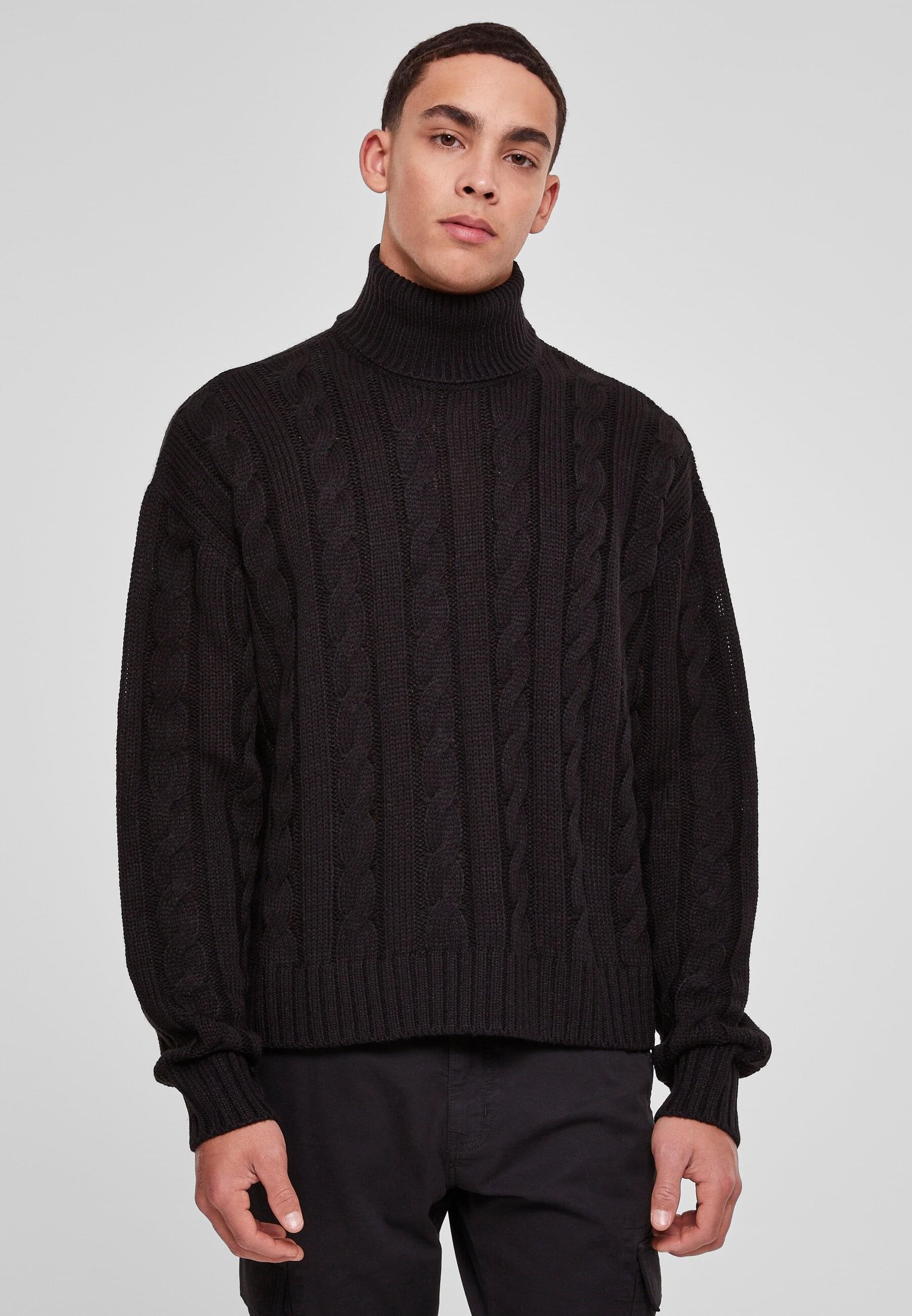 URBAN CLASSICS Rundhalspullover »Urban Classics Herren Boxy Roll Neck Sweater«, (1 tlg.)