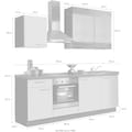 Express Küchen Küchenzeile »Trea«, ohne E-Geräte, vormontiert, mit Vollauszug und Soft-Close-Funktion, Breite 220 cm