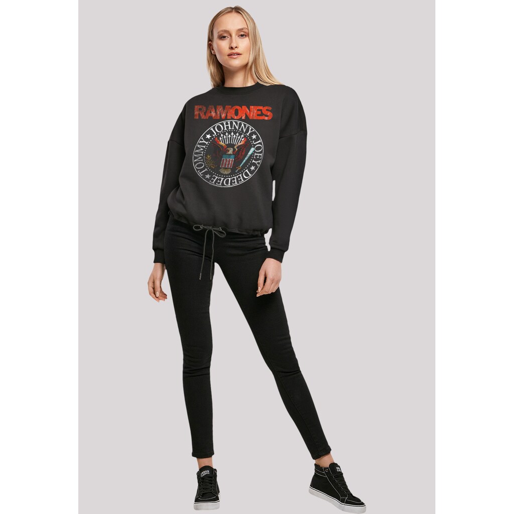 F4NT4STIC Sweatshirt »Ramones Rock Musik Band VINTAGE EAGLE SEAL«
