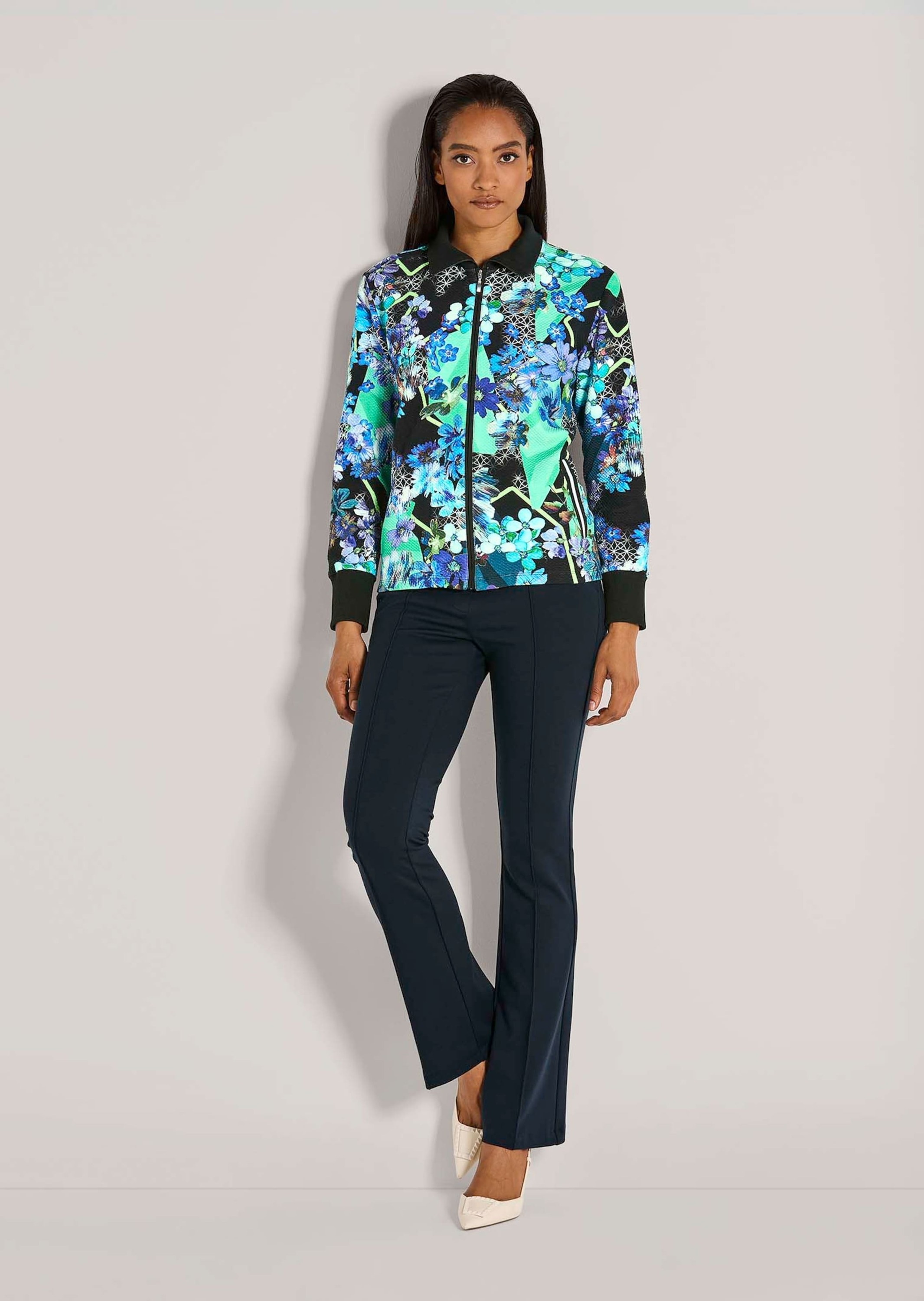 MADELEINE Kurzjacke "Blouson Florale Stretchjacke mit Reißverschluss" günstig online kaufen