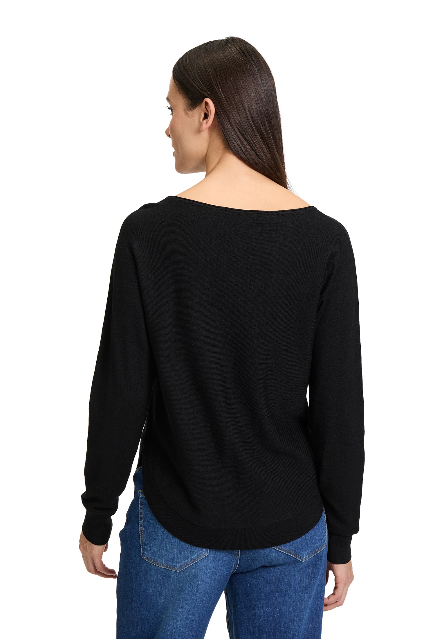 Betty&Co Strickpullover »Betty & Co Feinstrickpullover mit U-Boot-Ausschnitt«, (1 tlg.), Schlitz