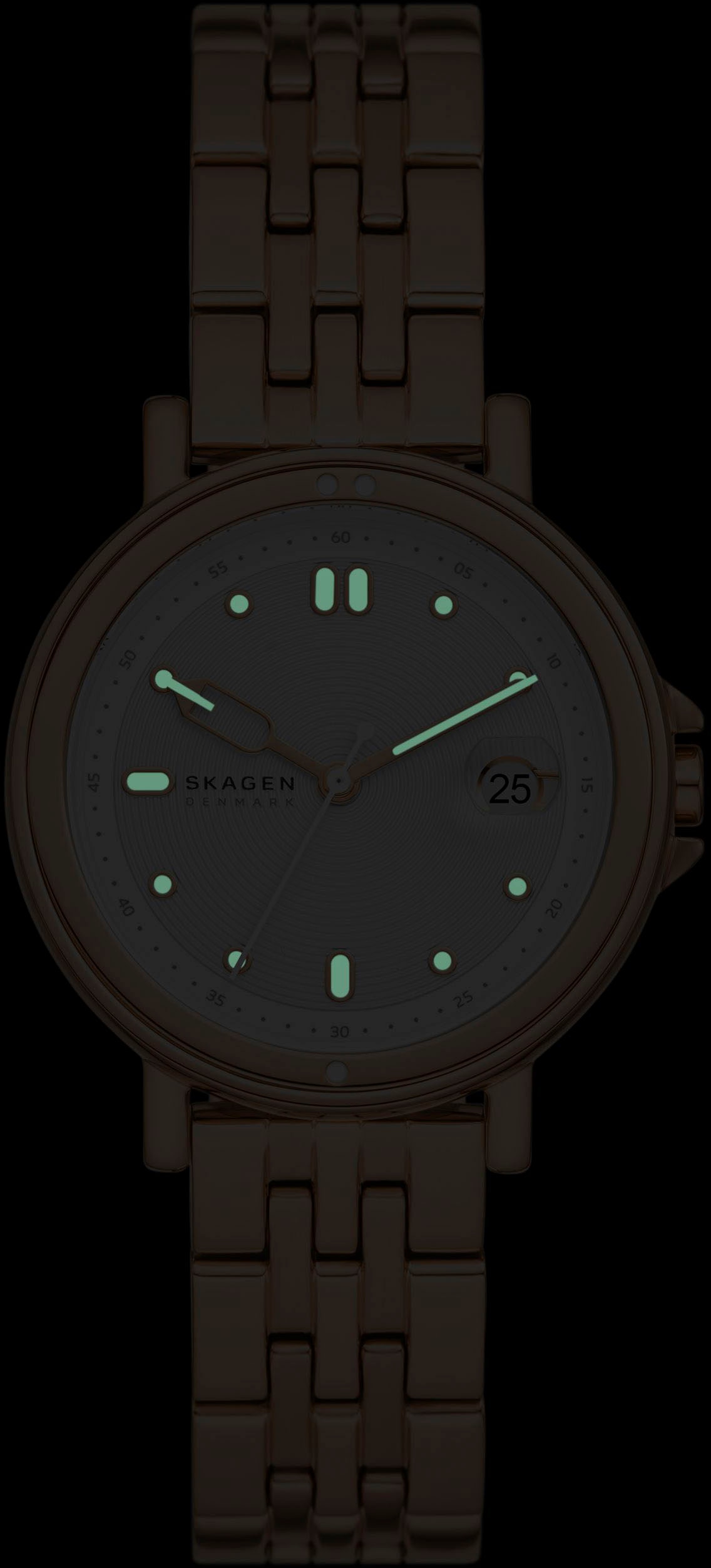 Skagen Quarzuhr »SIGNATURE LILLE SPORT«, Armbanduhr, Damenuhr, Datum, Edelstahlarmband