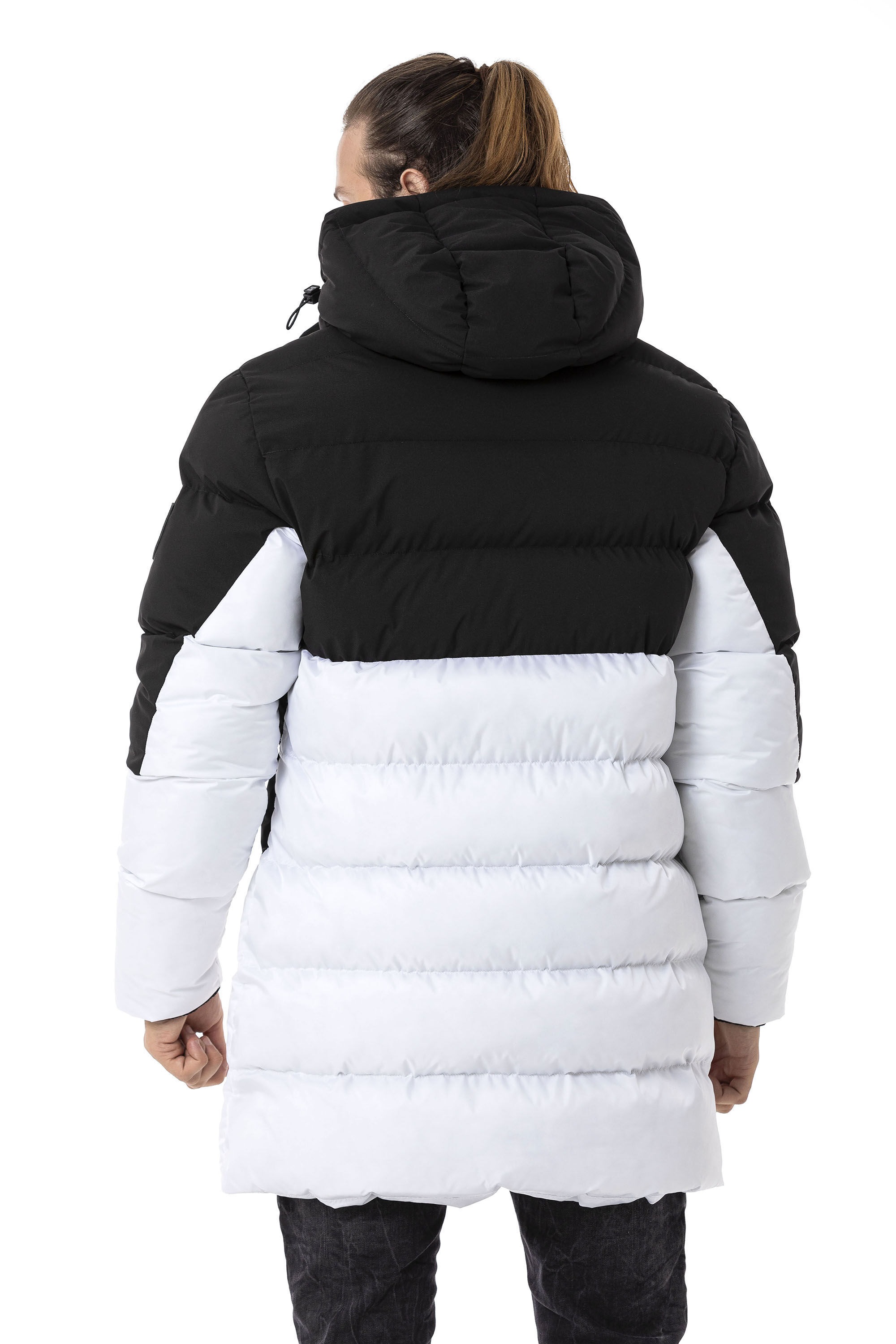 Cipo & Baxx Winterjacke »Winterjacke«, mit Kapuze, im Kontrast-Look