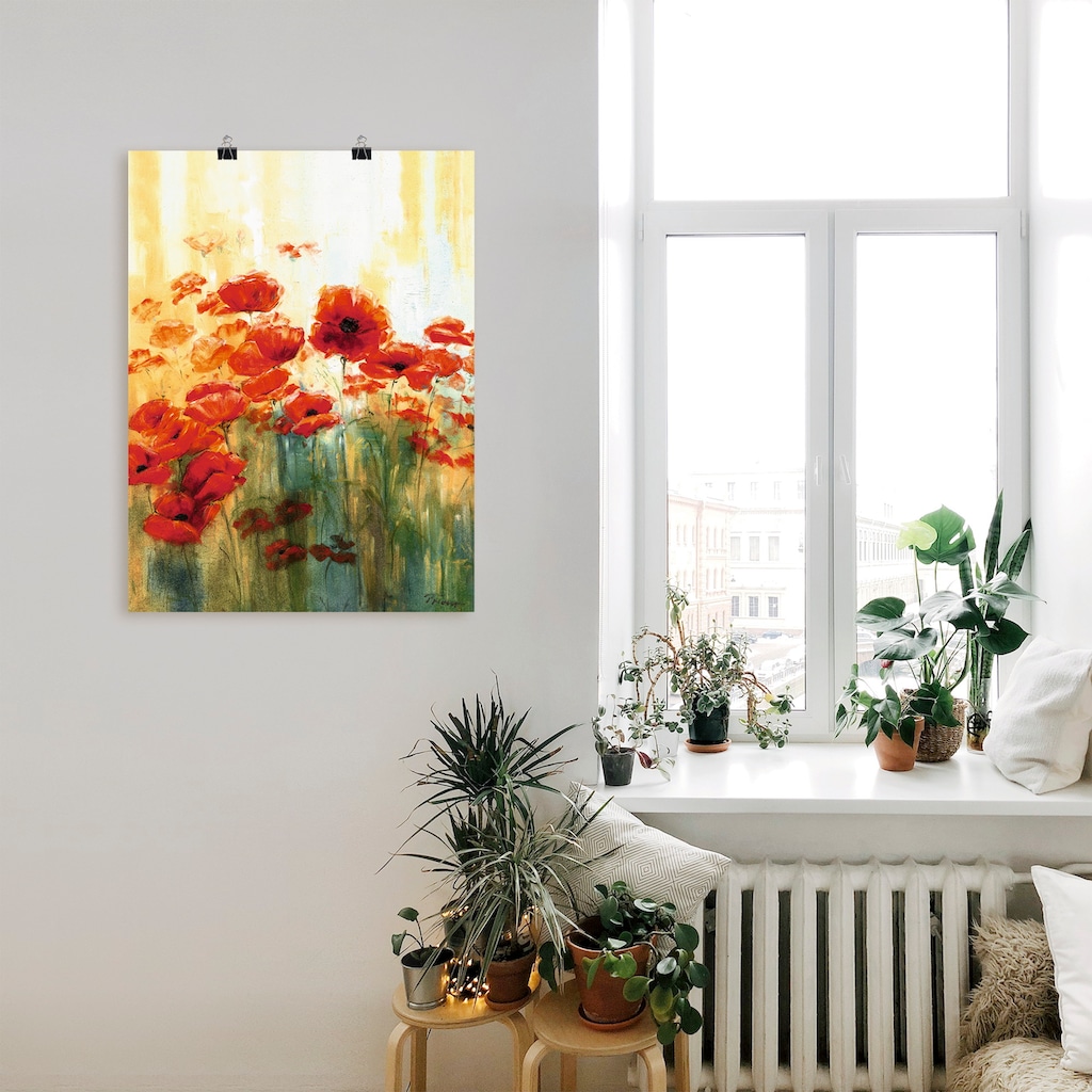 Artland Wandbild »Mohnwiese«, Blumen, (1 St.)