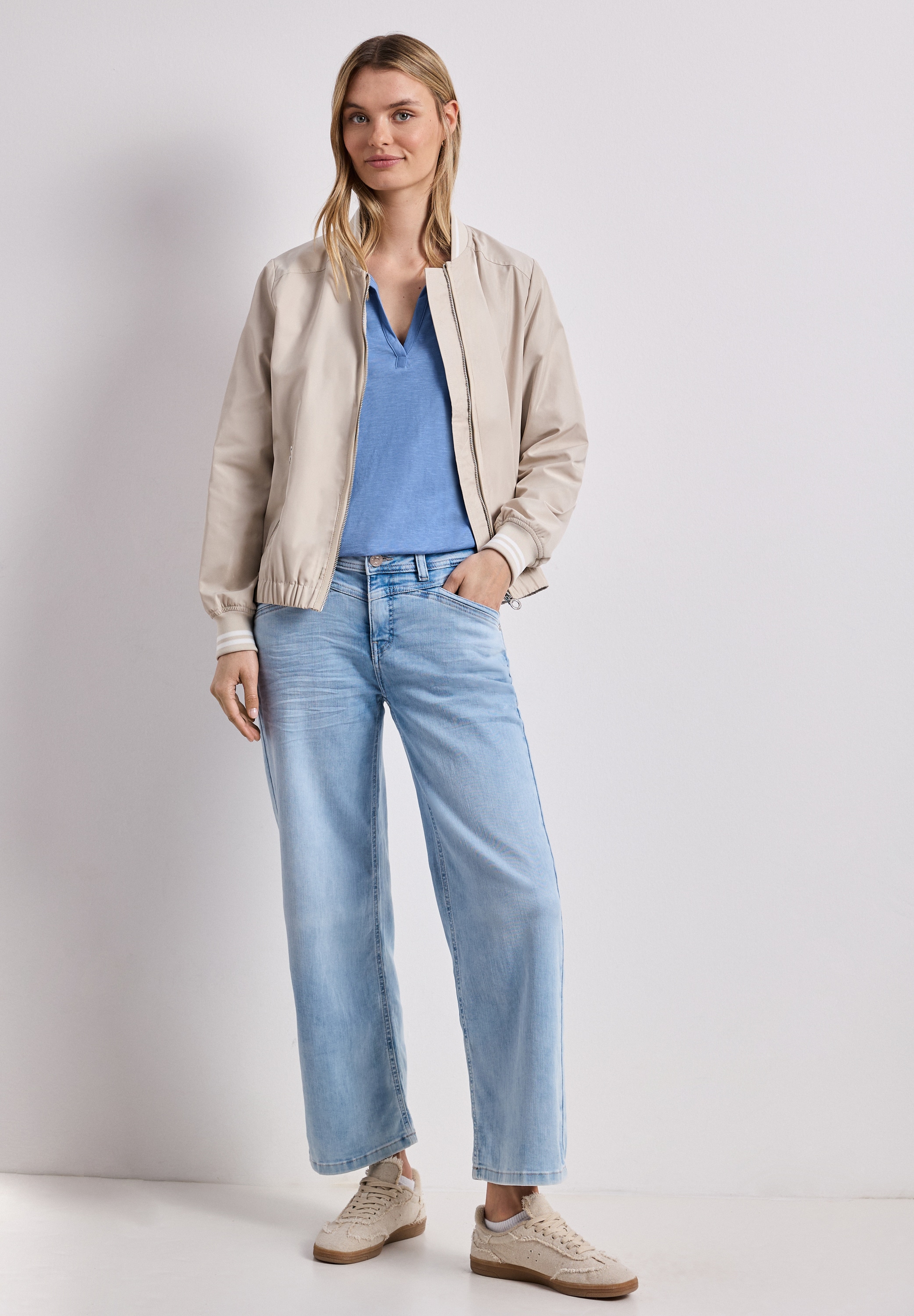 STREET ONE Poloshirt im soften Baumwoll-Mix
