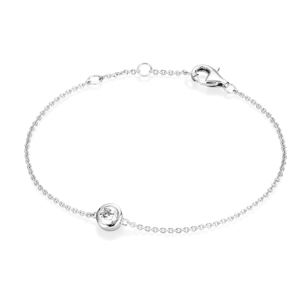 Smart Jewel Armband »Zirkonia als Zwischenteil, Silber 925«
