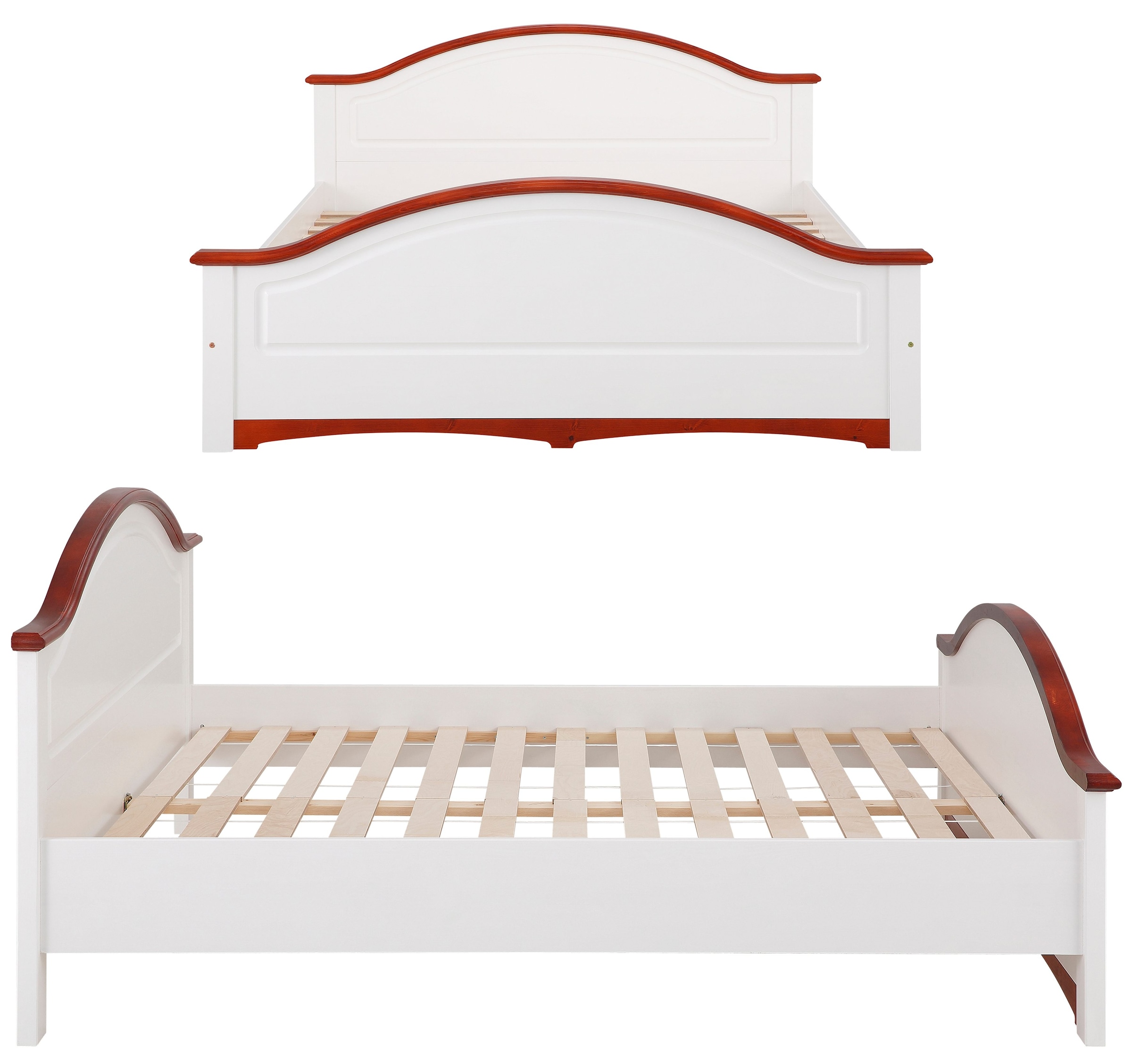 Home affaire Schlafzimmer-Set »"Konrad", komplettes Schlafzimmer mit großem Schrank«, (Set, 4 tlg., Kleiderschrank 5 türig mit Schubladen, 2 Nachttische, Bett 180x200cm), mit 5-trg. Kleiderschrank, Bett 180/200 cm und 2 Nachttischen