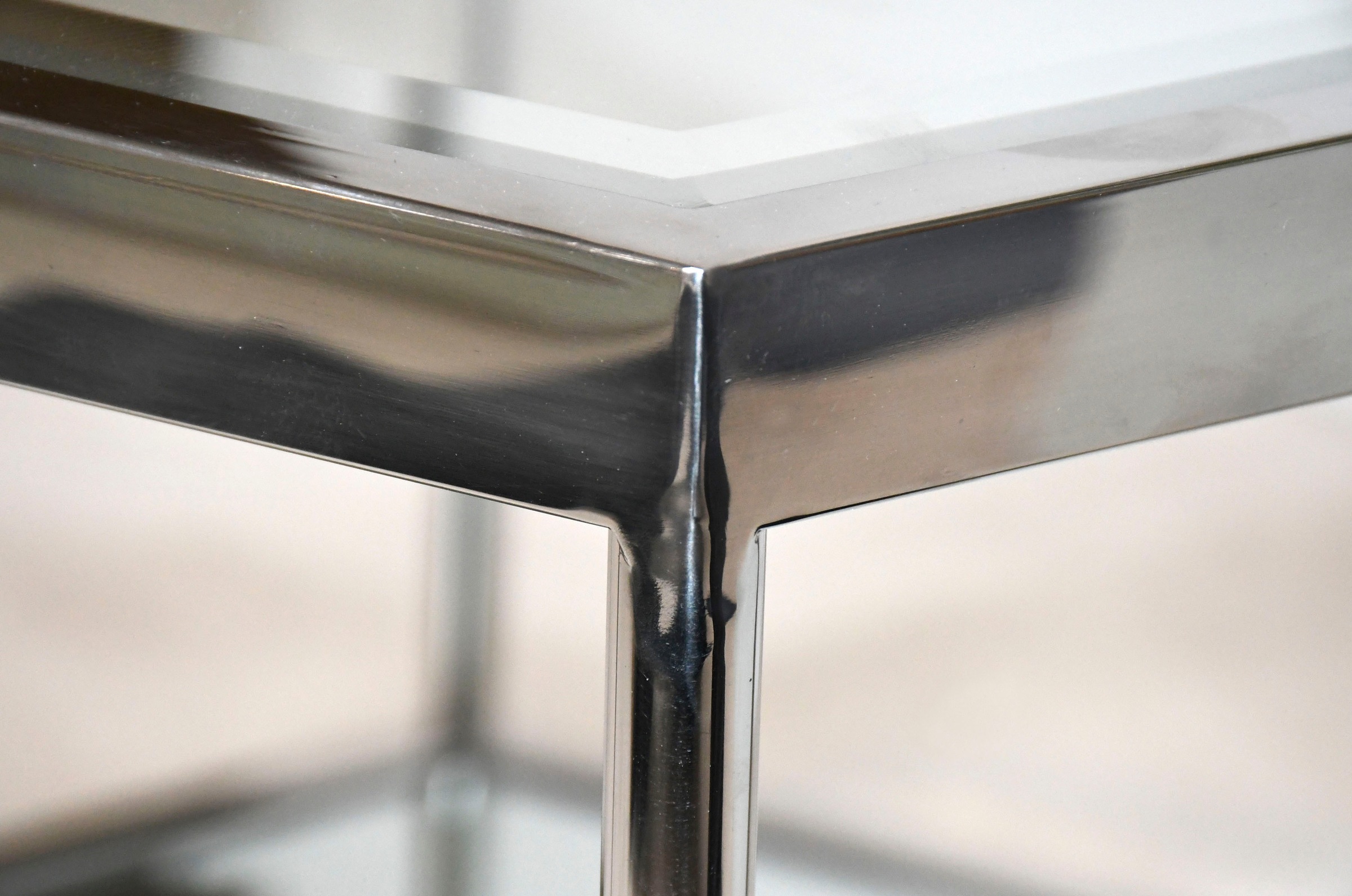 Thumbnail - Leonique Couchtisch "Maik", Couchtisch, 4 Tische, Glas, Chromgestell, 50x50x35/45