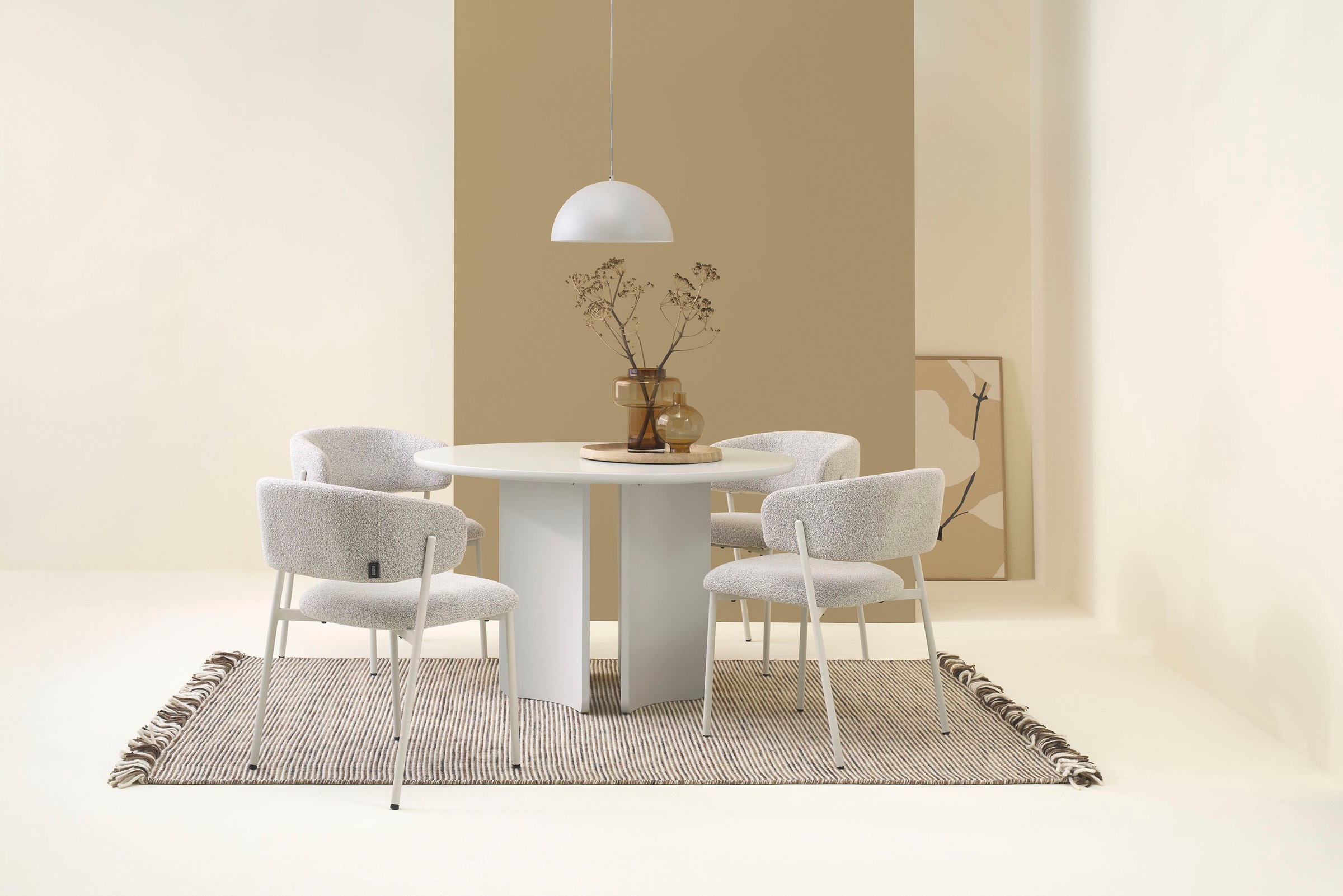 SCHÖNER WOHNEN-Kollektion Esstisch »HARSTAD« 1 Stk. tlg. 120 cm, mit variabel montierbarem Untergestell