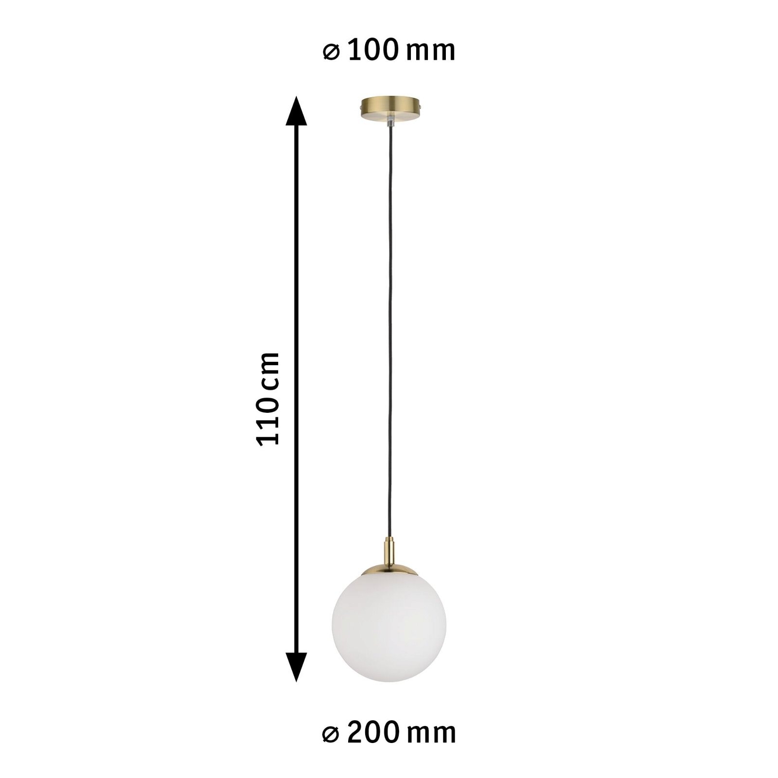 Glas/Metall«, gebürstet | BAUR Pendelleuchte Menja 230V Paulmann flammig-flammig, max. E27 Weiß/Messing »Neordic 1x20W 1