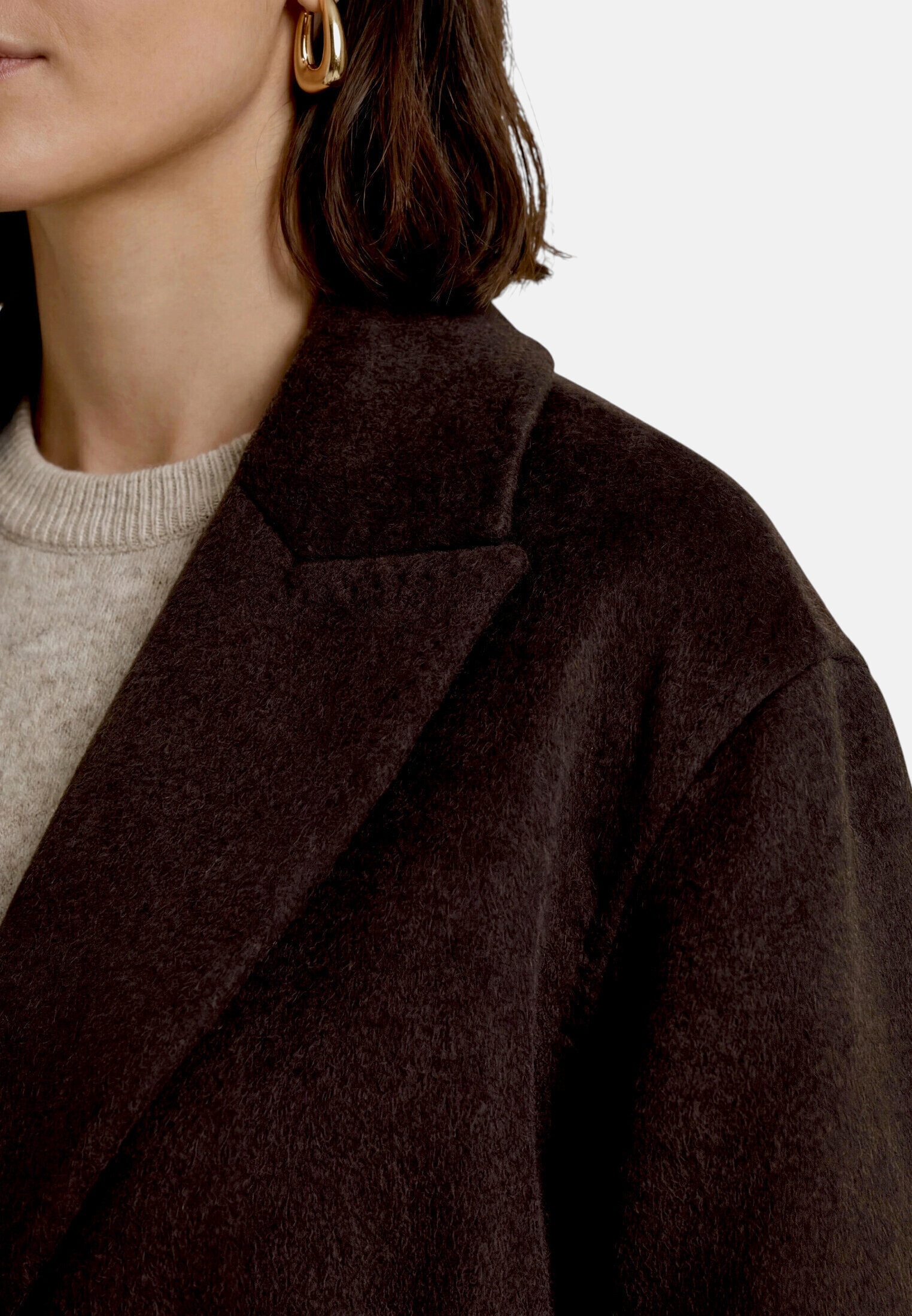 Zero Wintermantel »Damen Übergangsmantel mit Gürtel«