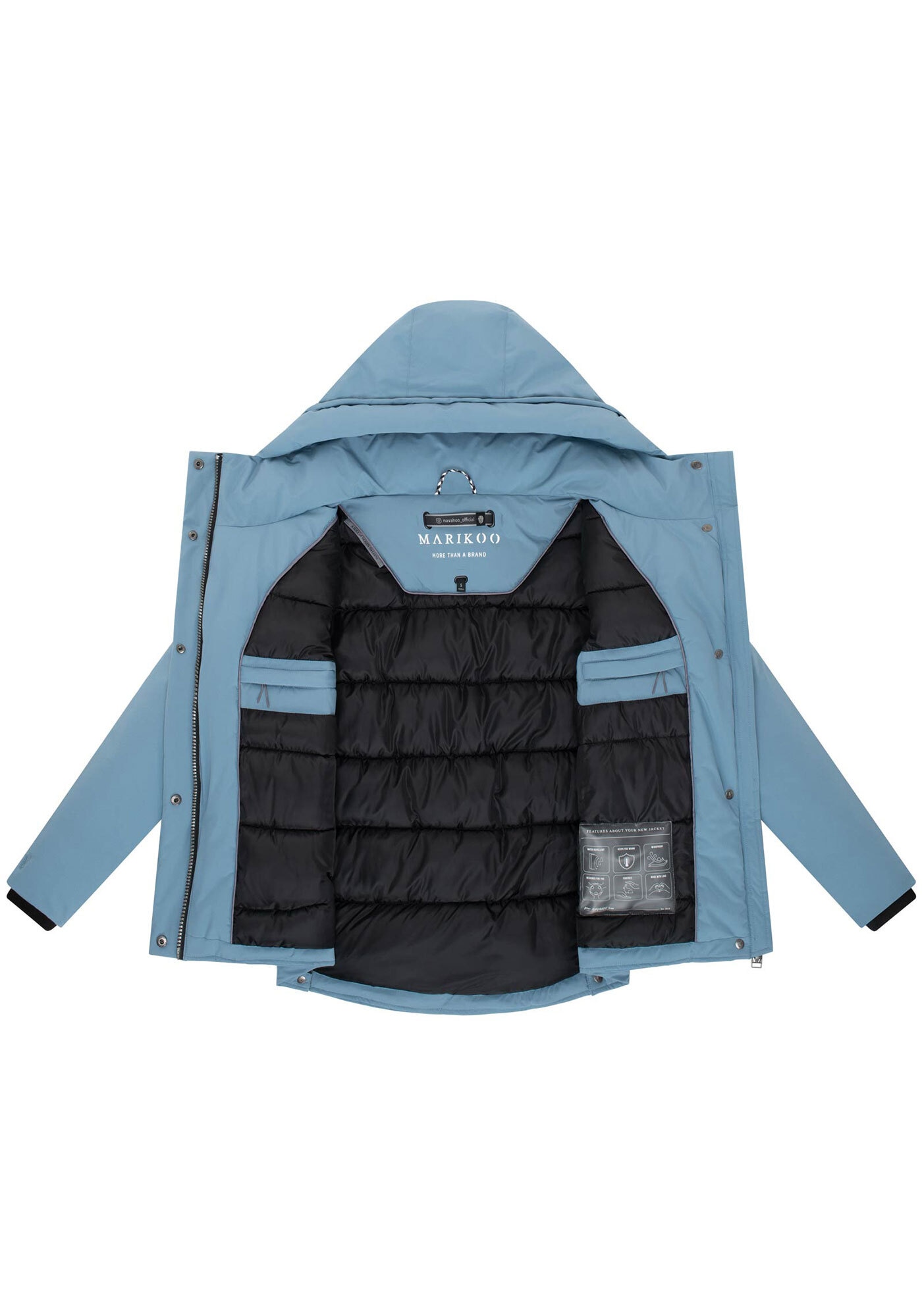 Marikoo Winterjacke »Yeminaa« Belüftungsöffnungen am Jackensaum